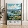 Wall Art Akureyri Poster | Iceland Wall Art | Nordic Decor