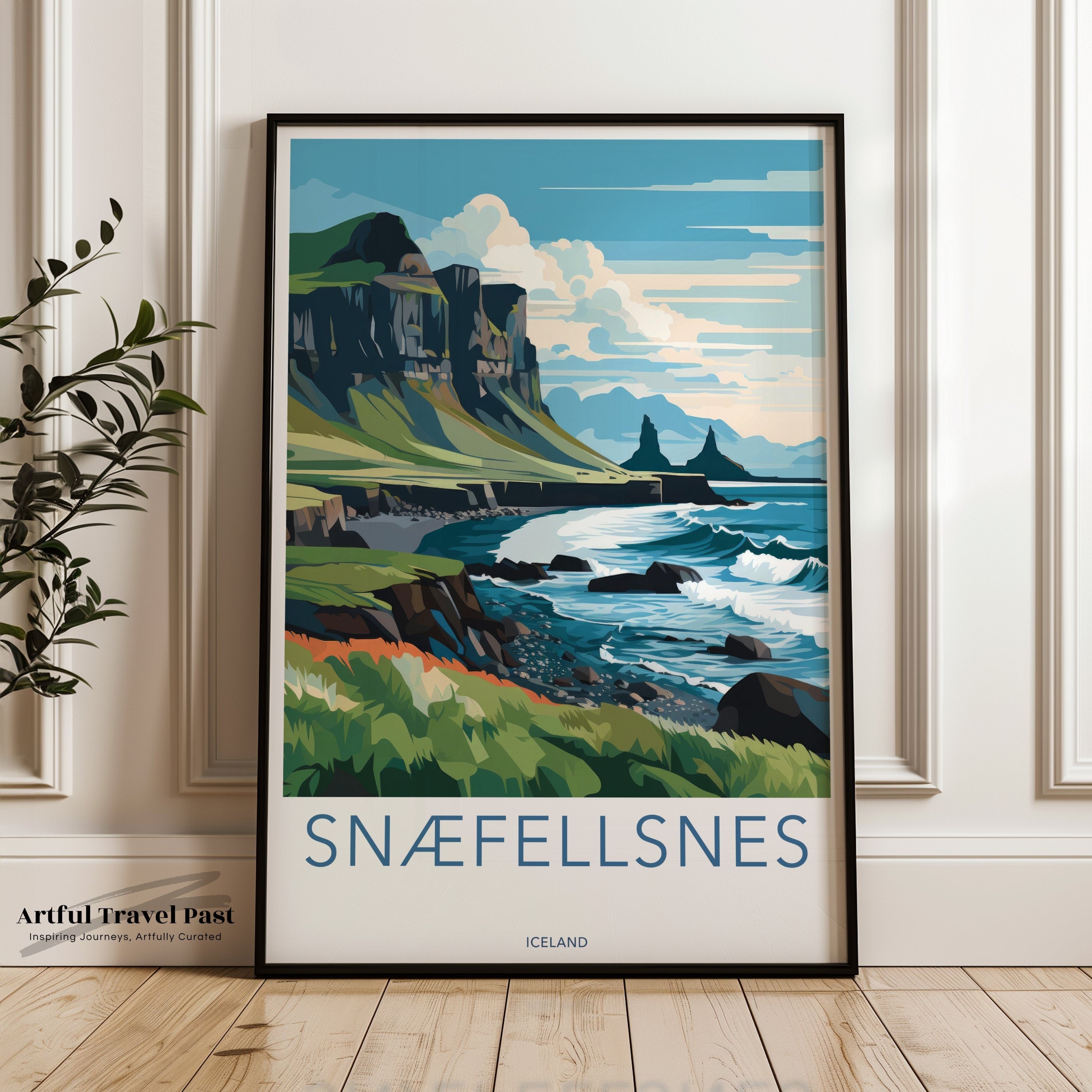 Snæfellsnes Peninsula Wall Art, Iceland Coastal Landscape Print, Scenic Nordic Fine Art, Nature Lovers Home Decor, Coastal Serenity