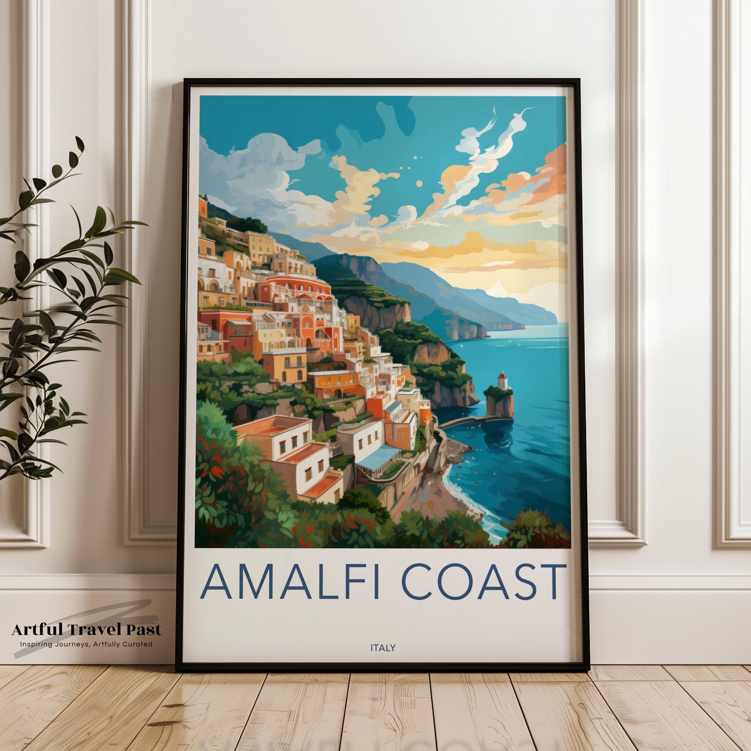 Wall Art Amalfi Coast Poster | Italy Wall Art | Europe Decor