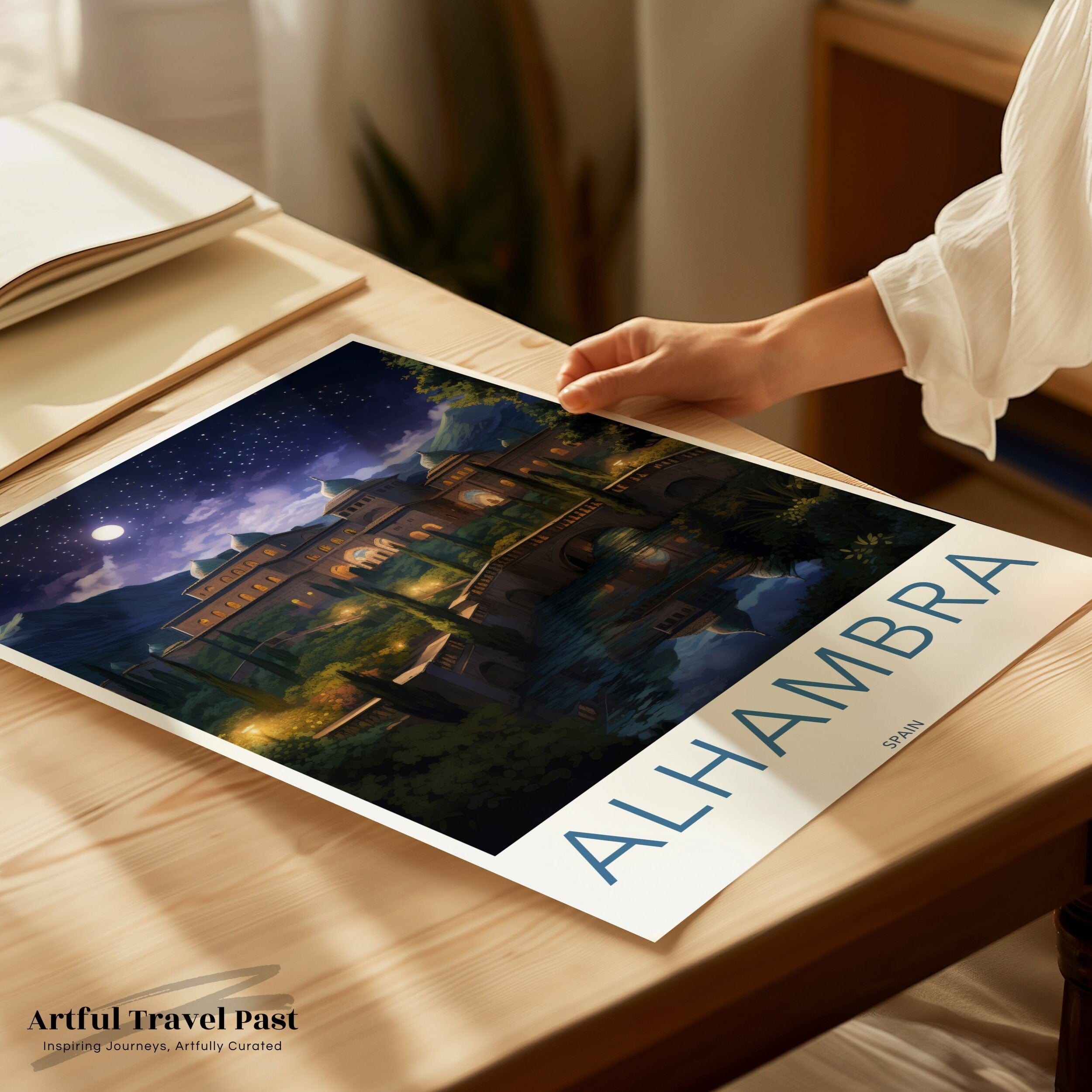 Wall Art Alhambra Poster | Spain Wall Art | Europe Decor