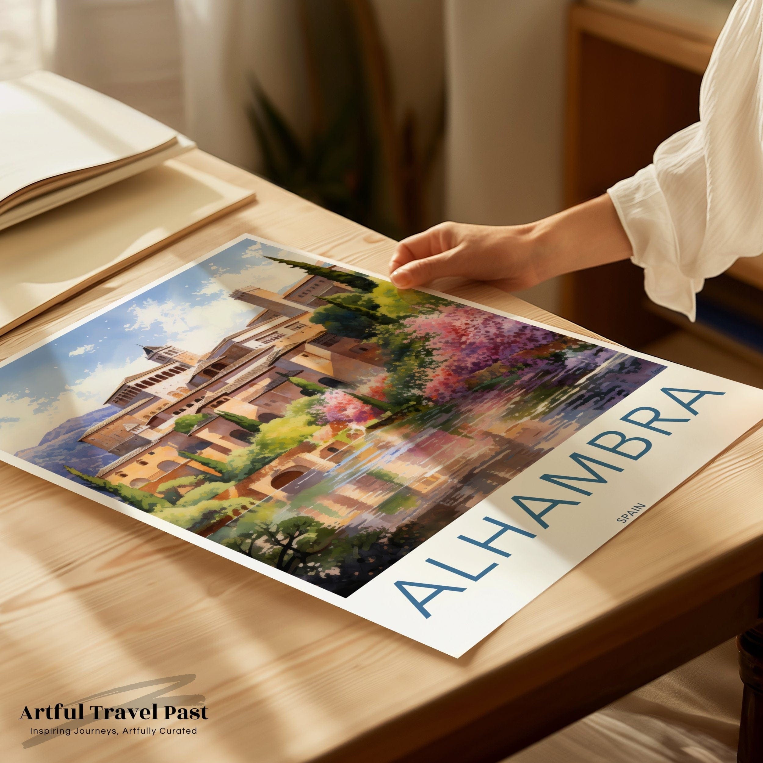 Wall Art Alhambra Poster | Spain Wall Art | Europe Decor