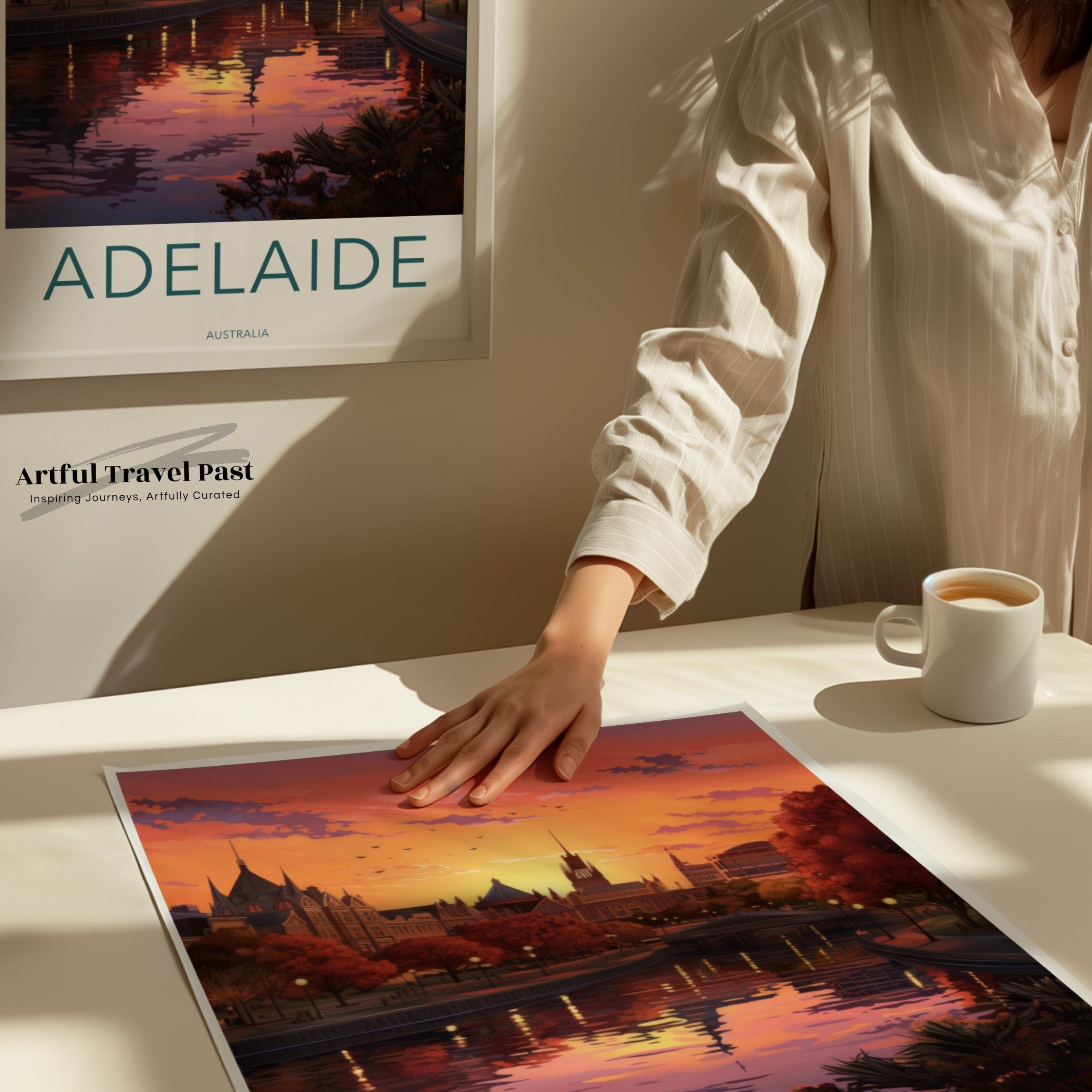 Wall Art Adelaide Poster | Sunset Skyline | Australia Wall Art