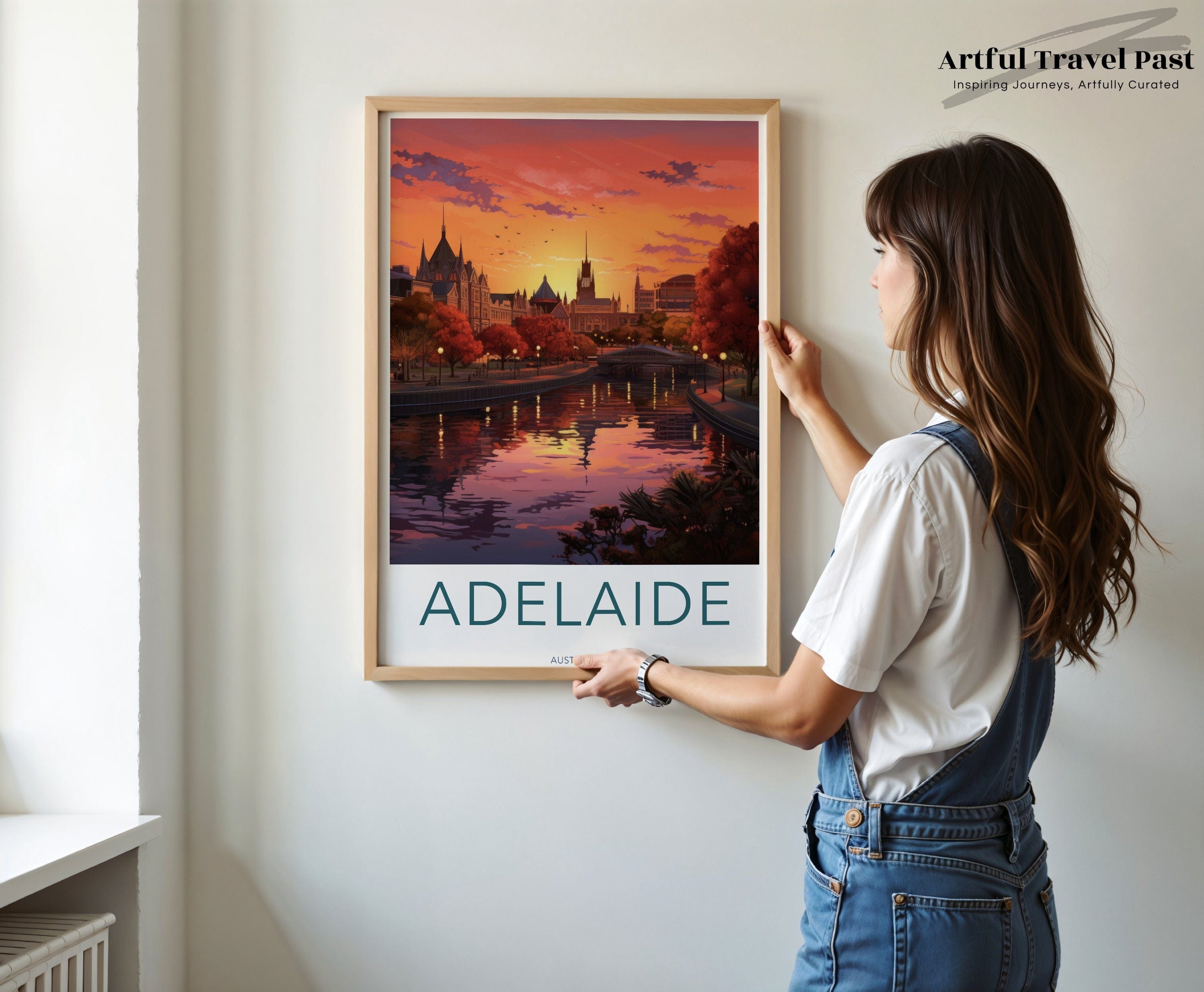 Wall Art Adelaide Poster | Sunset Skyline | Australia Wall Art