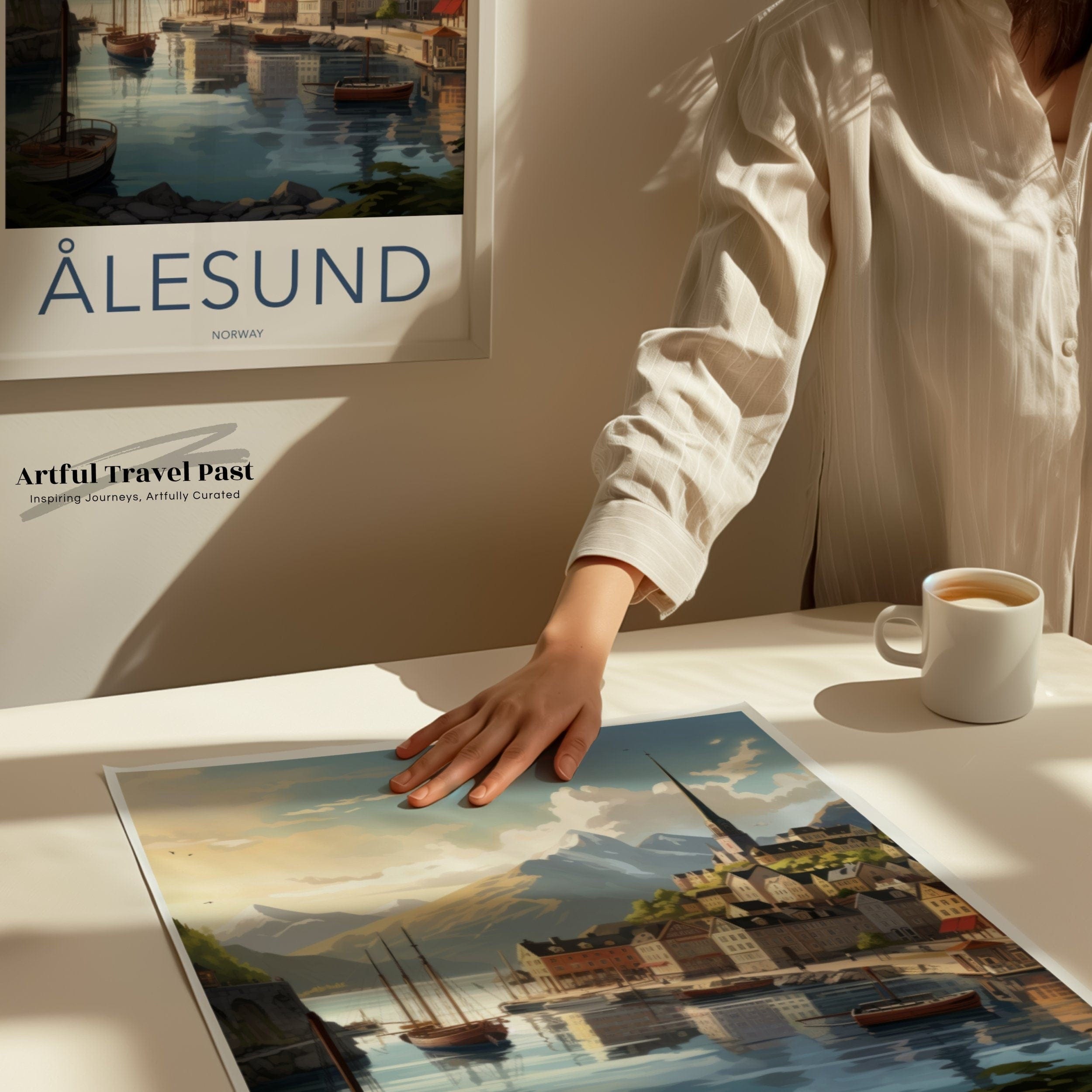 Wall Art Ålesund Poster | Coastal Fjord Town | Norway Wall Art