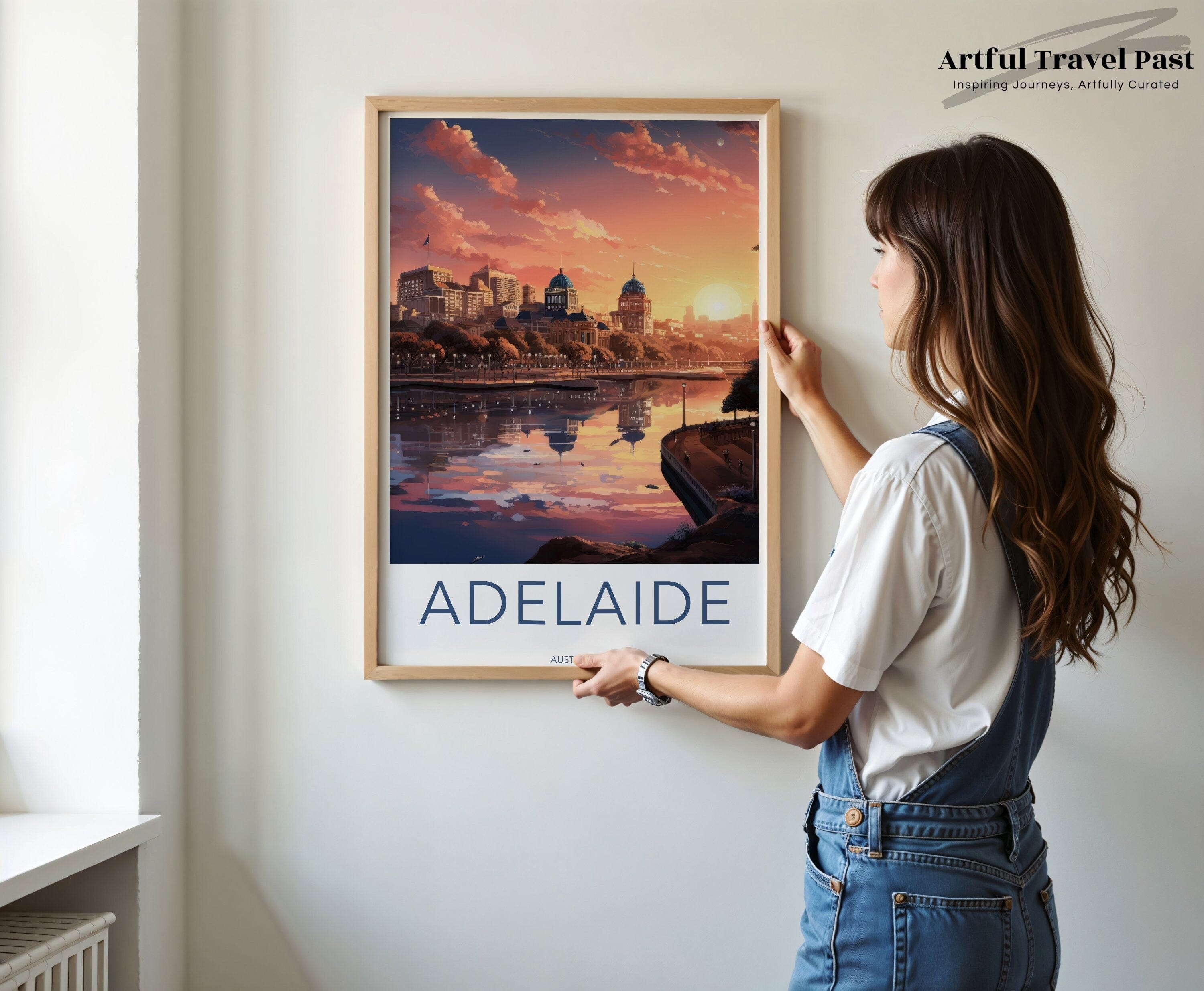 Wall Art Adelaide City Poster | Serene Sunset | Australia Wall Art