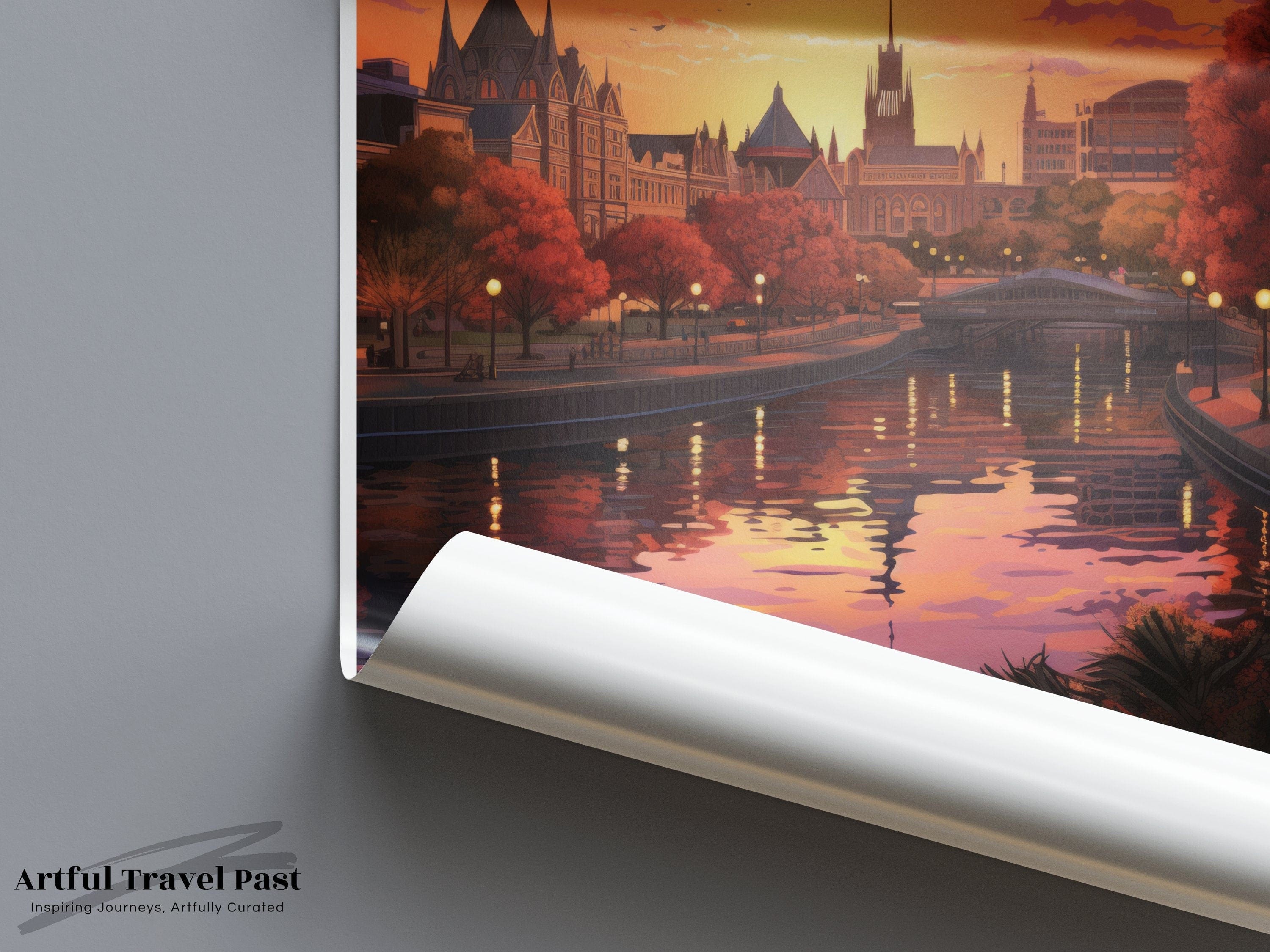 Wall Art Adelaide Poster | Sunset Skyline | Australia Wall Art