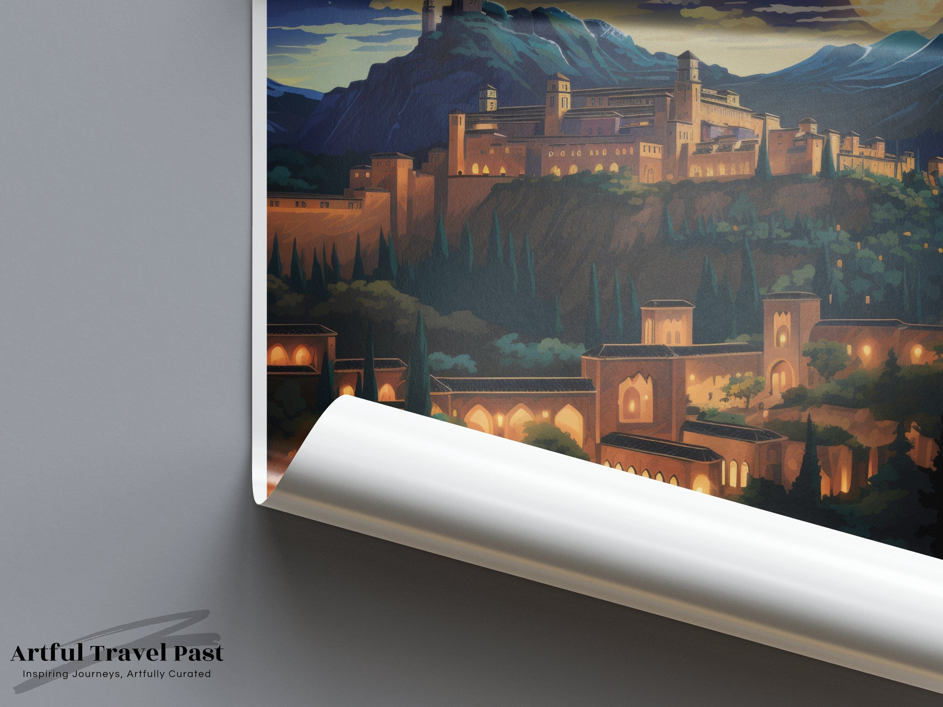 Wall Art Alhambra Poster | Spain Wall Art | Europe Decor