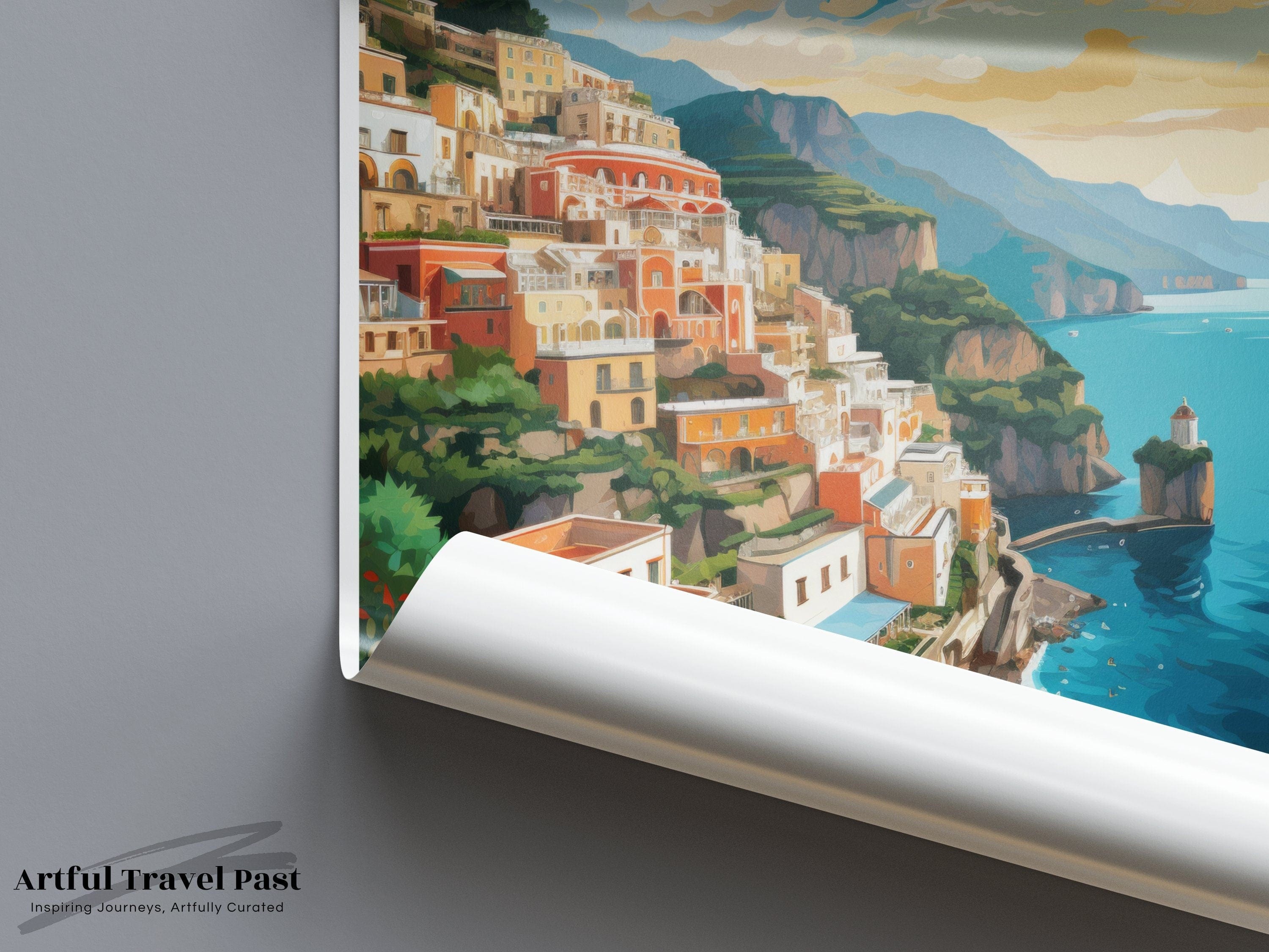 Wall Art Amalfi Coast Poster | Italy Wall Art | Europe Decor