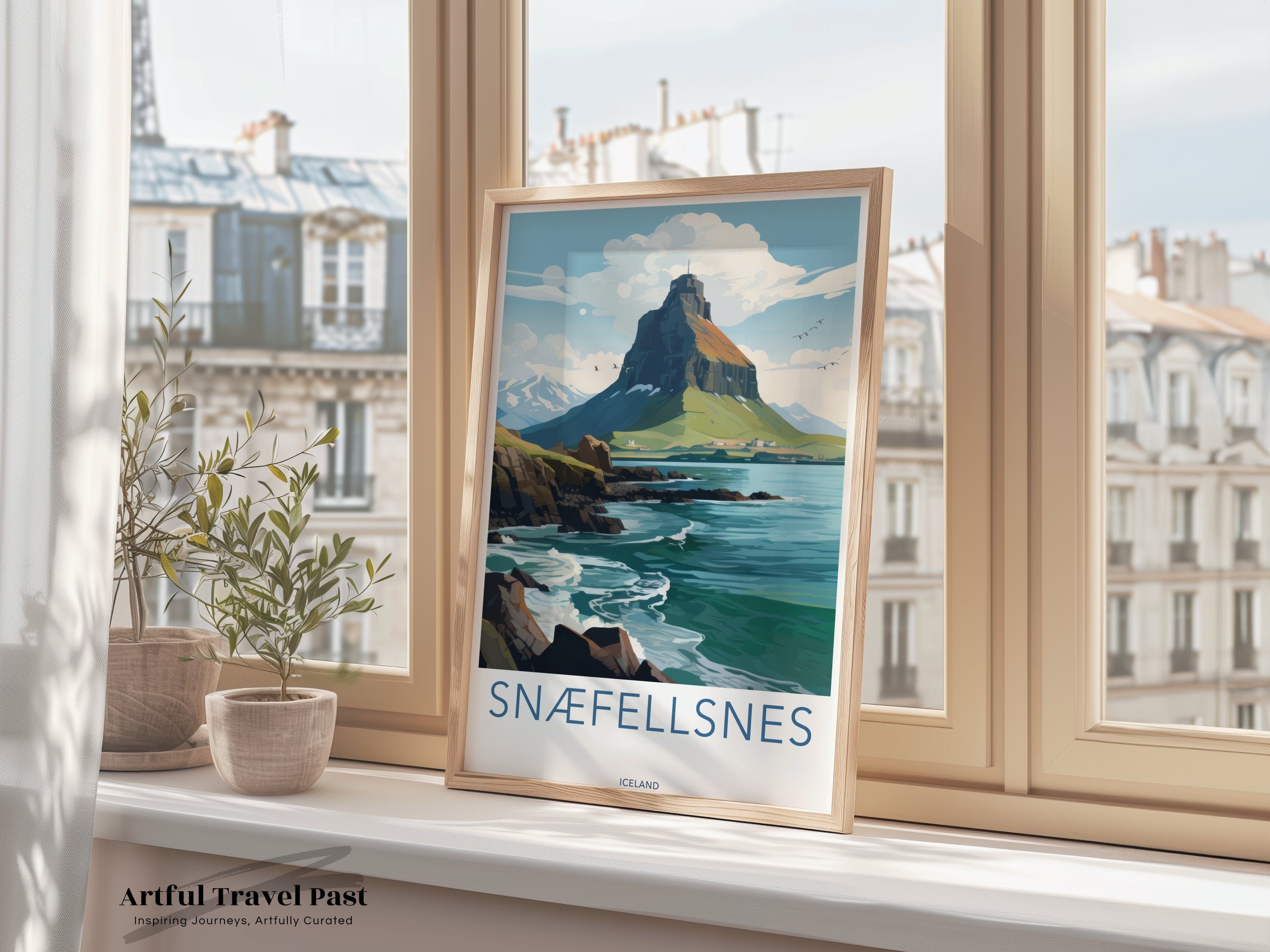 Snaefellsnes Wall Art, Iceland Landscape Poster, Scenic Icelandic Print, Nordic Home Decor, Coastal Artwork, Nature Wall Decor