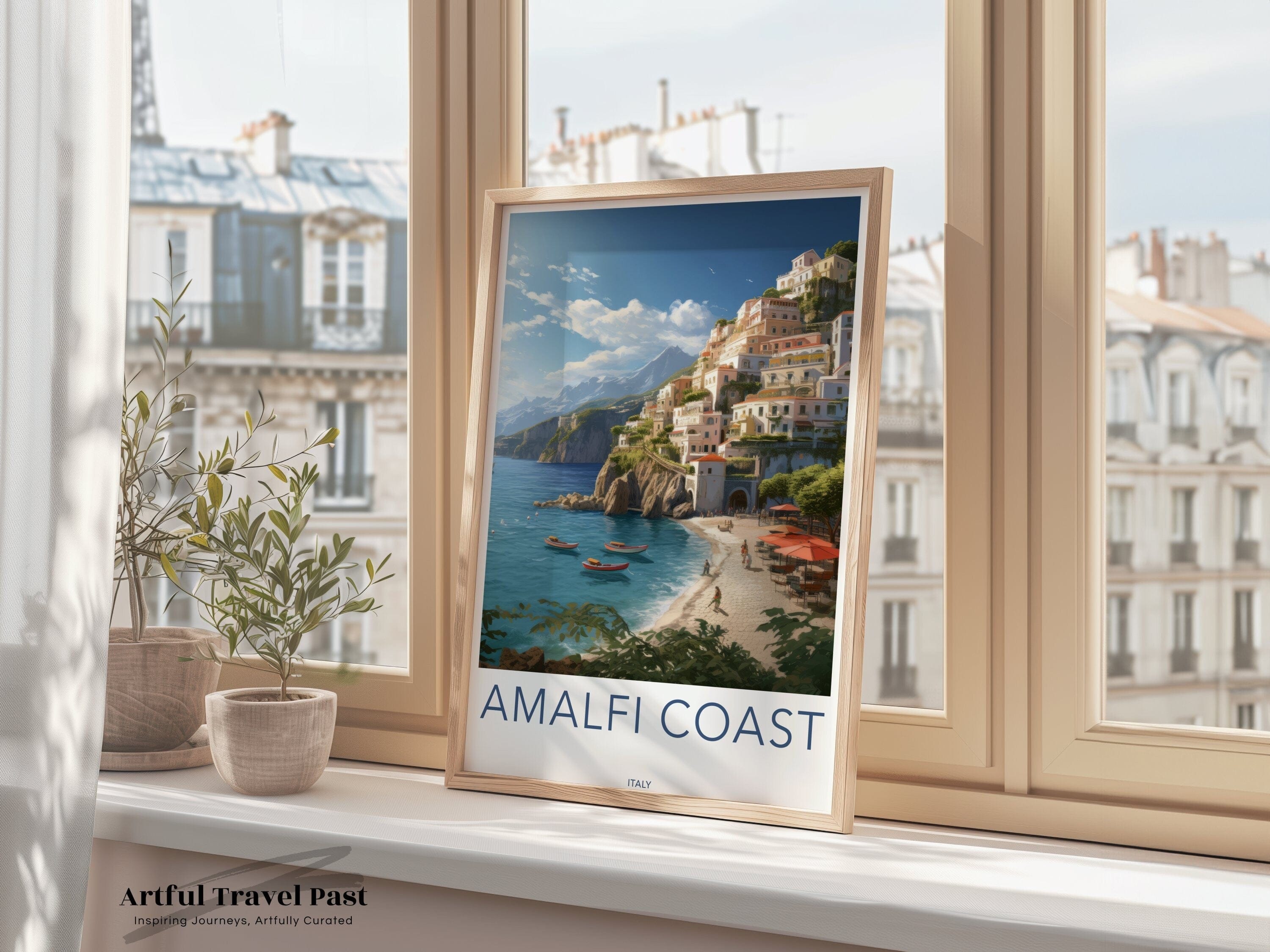 Wall Art Amalfi Coast Poster | Italy Wall Art | Europe Decor