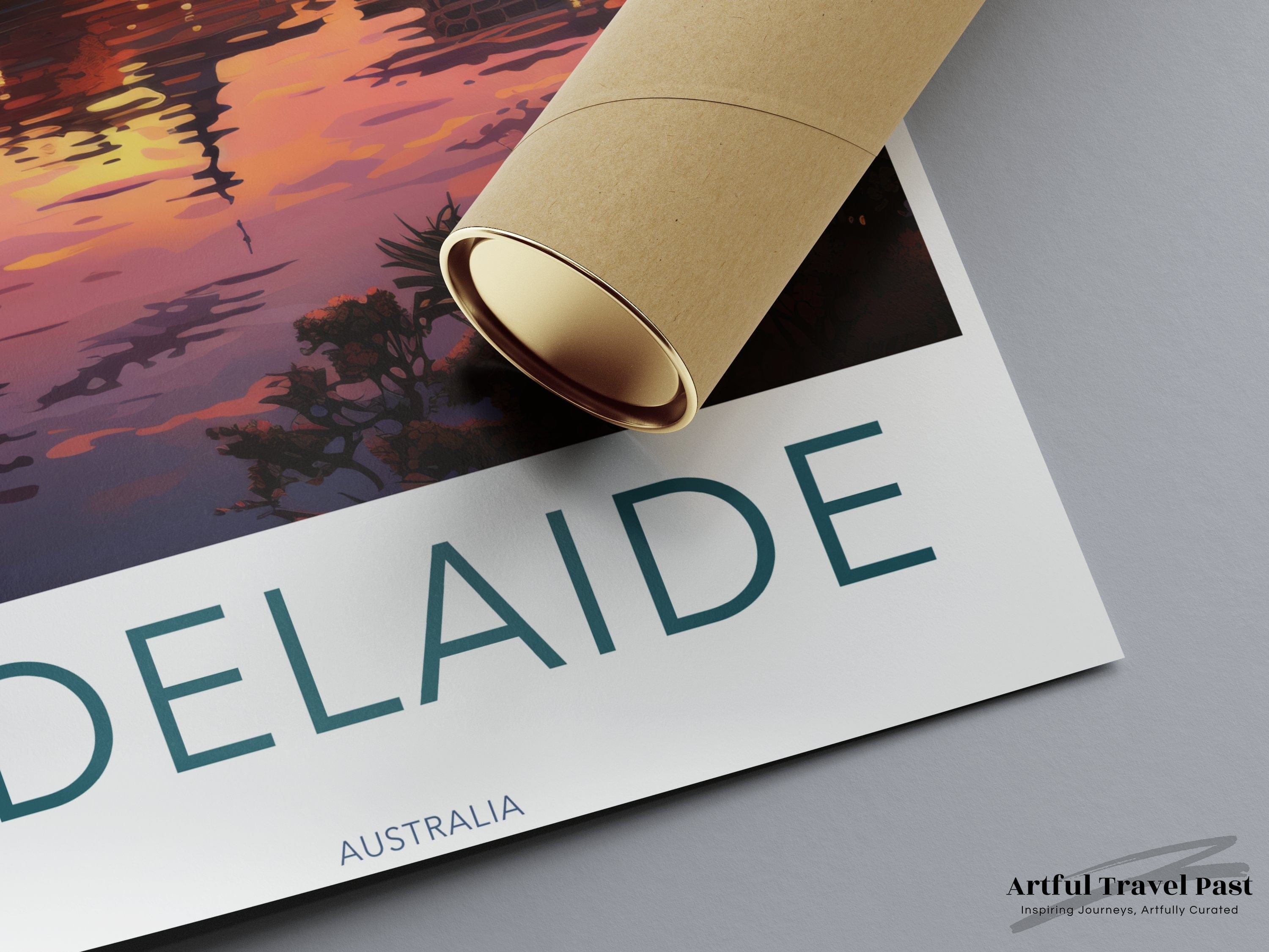 Wall Art Adelaide Poster | Sunset Skyline | Australia Wall Art