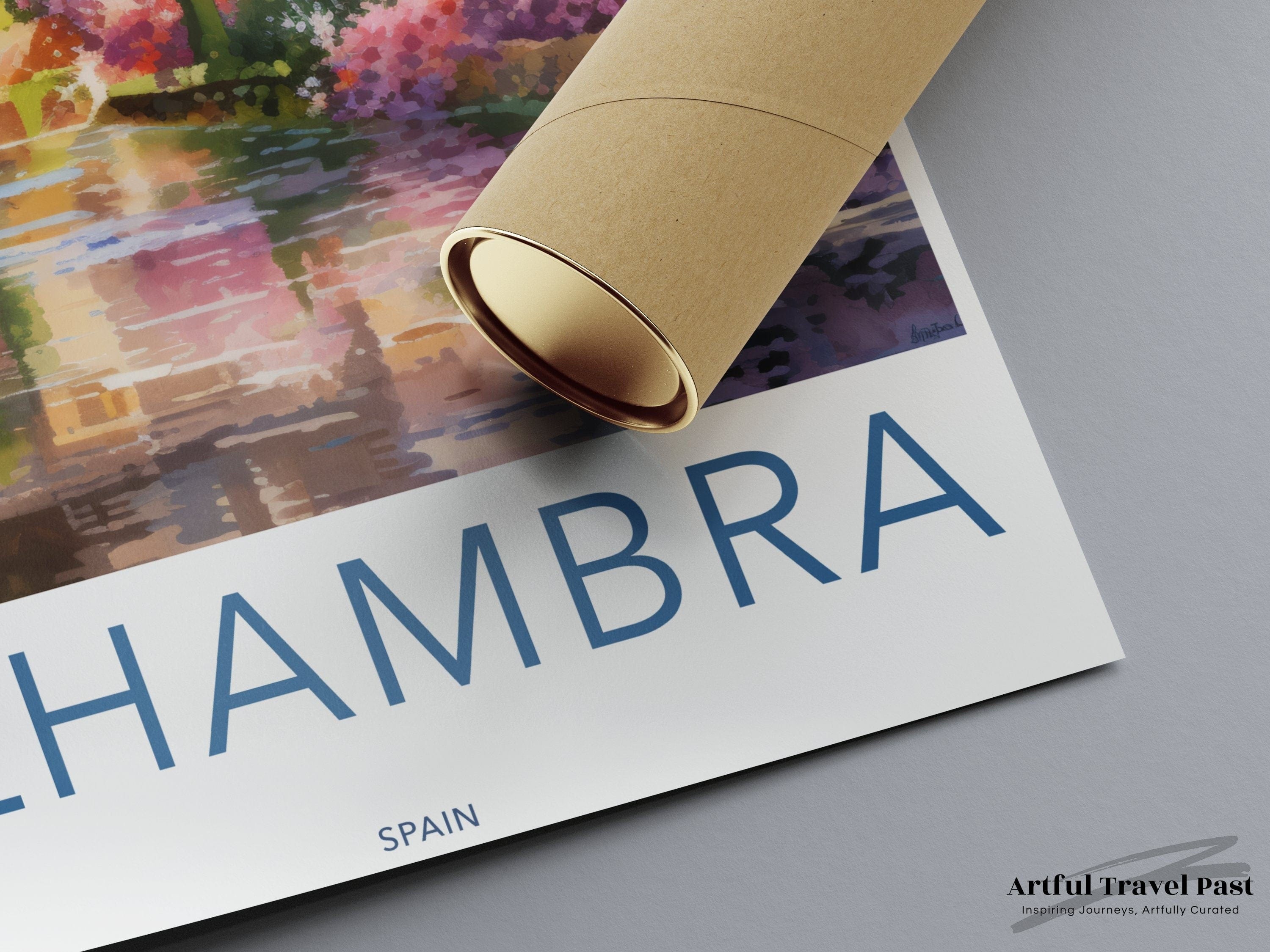 Wall Art Alhambra Poster | Spain Wall Art | Europe Decor