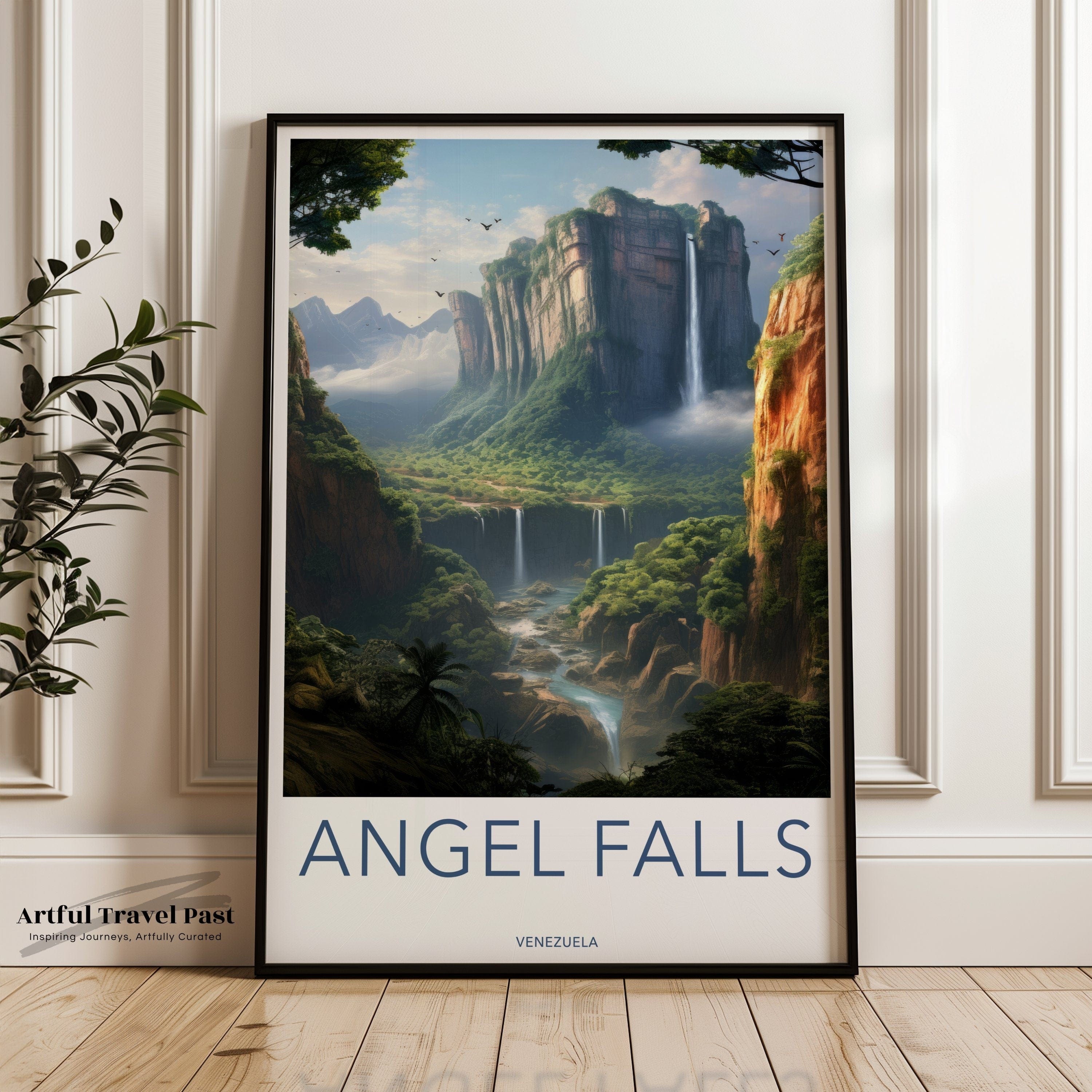 Wall Art Angel Falls Poster | Venezuela Wall Art | South America Decor