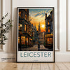 Leicester England Wall Art Print, Historic Cityscape Artwork, Vibrant Architectural Decor, Travel Photography, Home and Office Decor