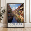 Colmar France Wall Art, Scenic Canal View Print, Historic European Village Decor, Charming Streets and Architecture Poster