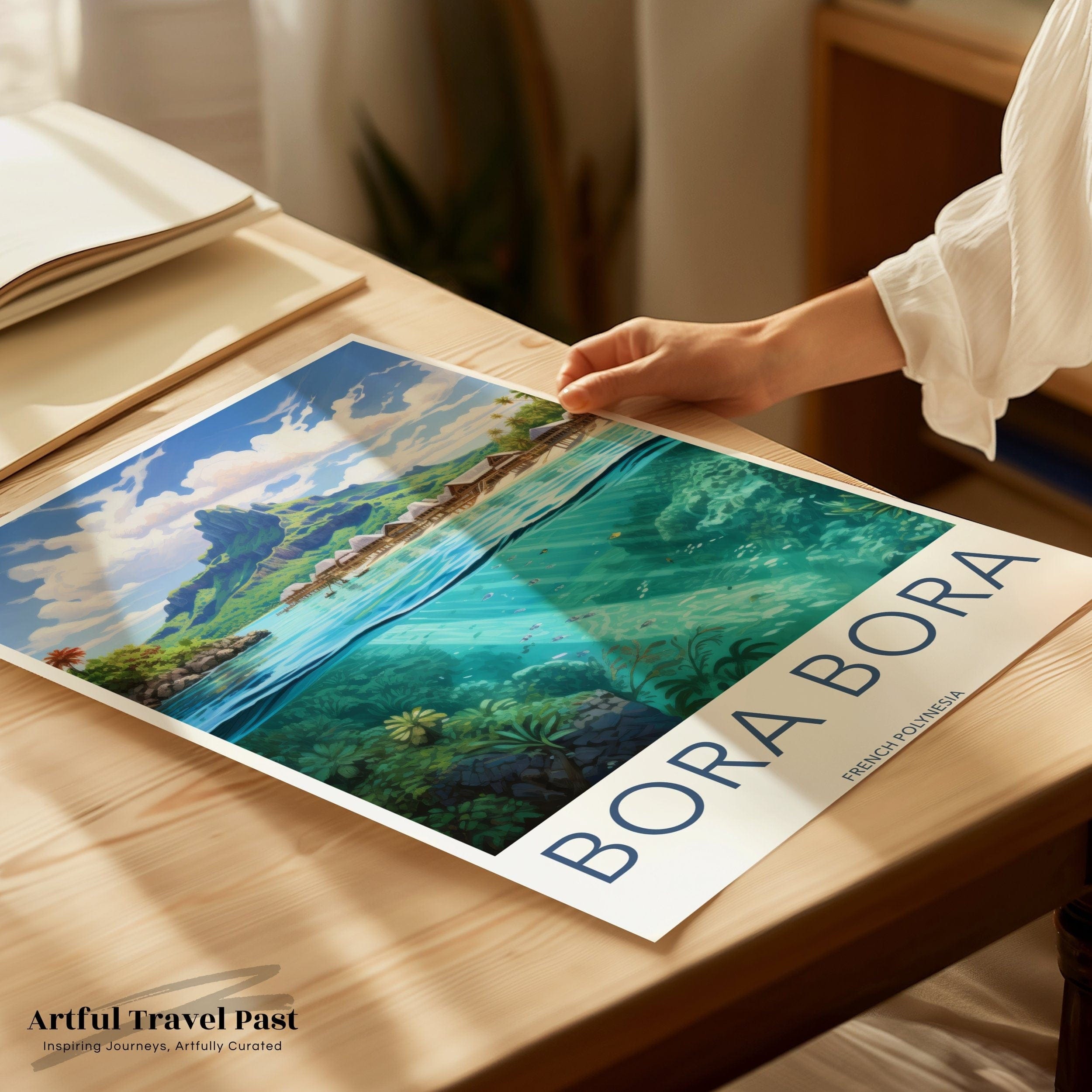 Wall Art Bora Bora Poster | Tropical Island | French Polynesia Art