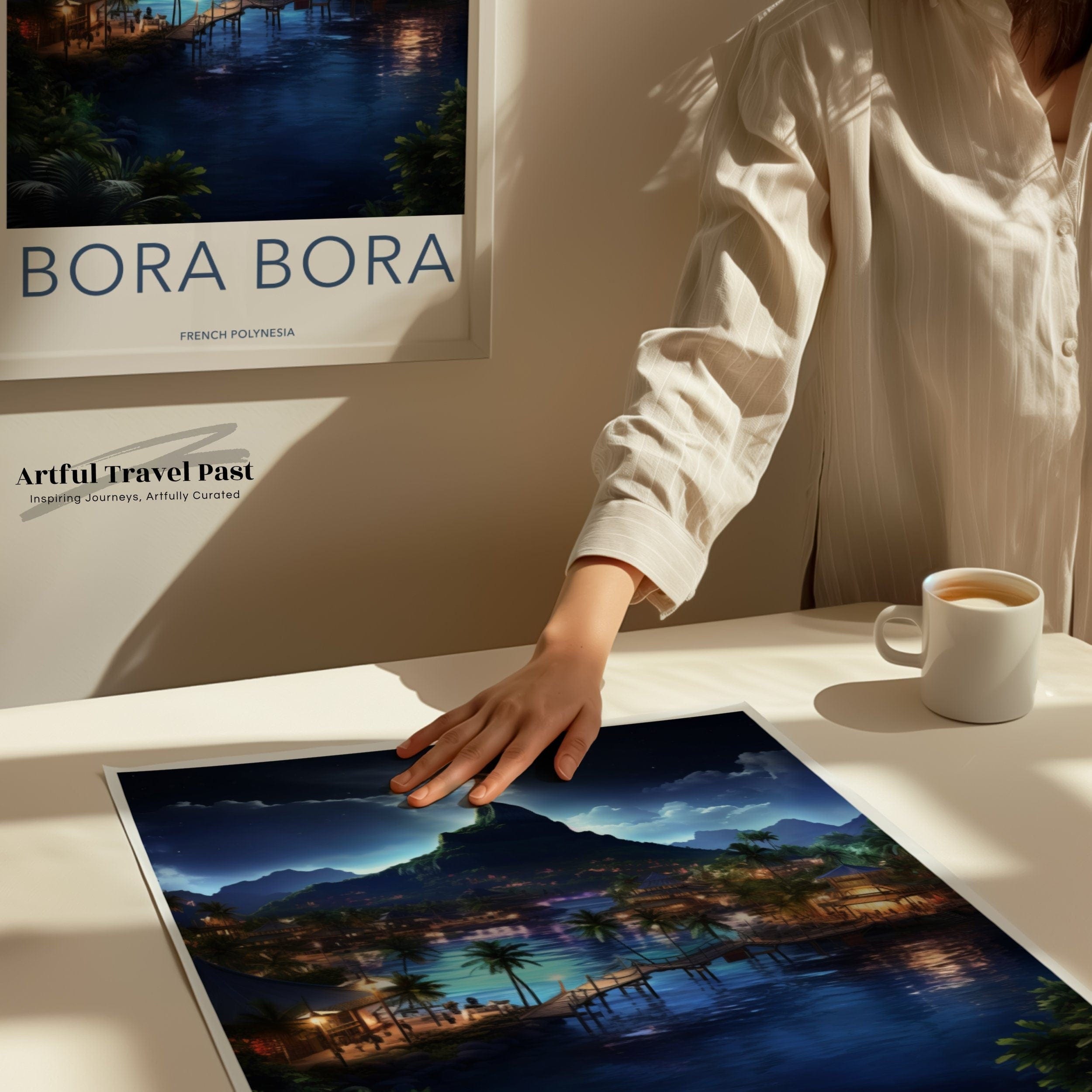 Wall Art Bora Bora Poster | French Polynesia Art | South Pacific Decor