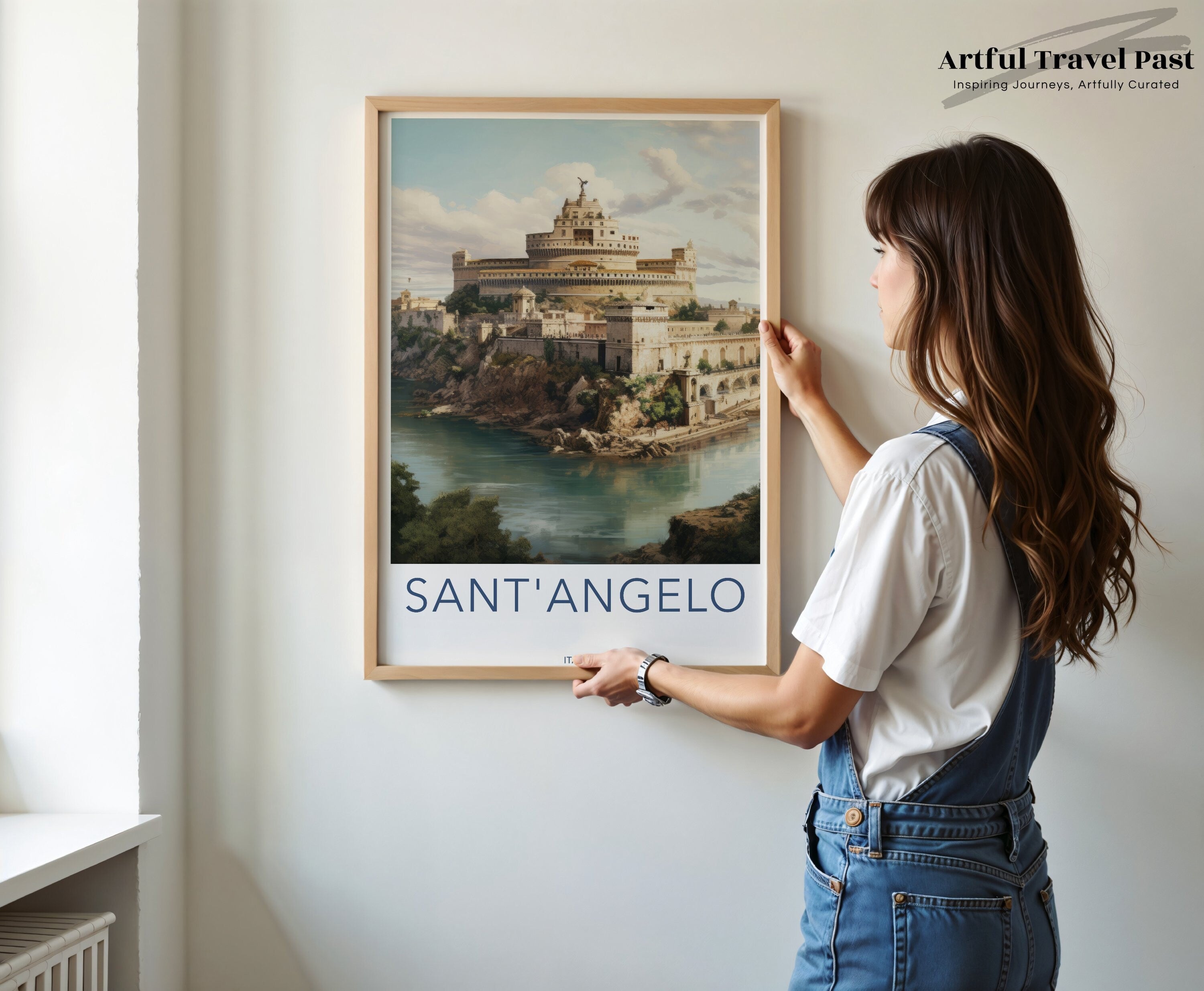 Sant'Angelo Italy Art Print, Historical Architecture Wall Decor, Italy Travel Poster, Scenic Italian Landmark Art