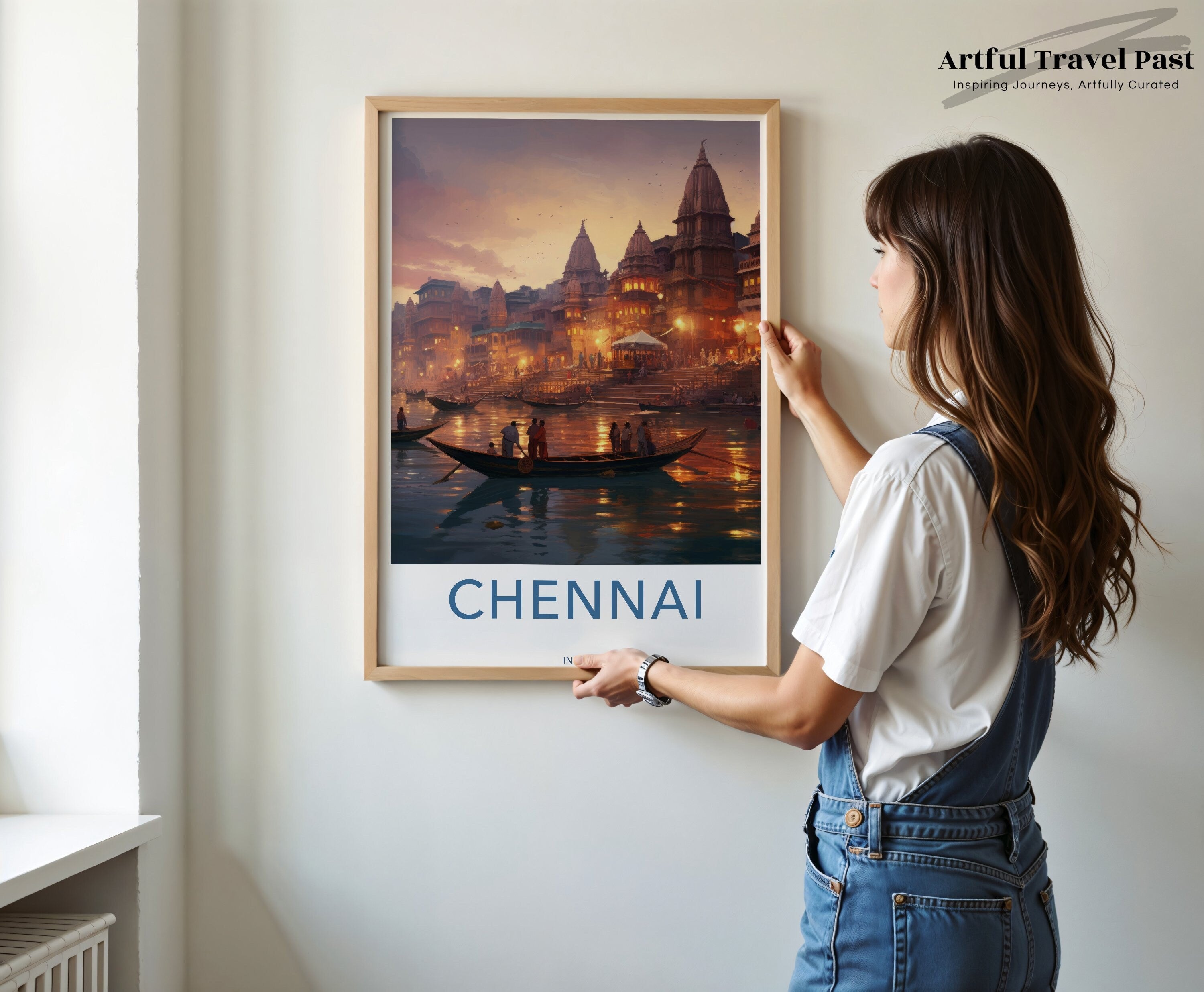 Chennai Wall Art Print, India Travel Poster, Historic Cityscape, Architectural Wonders Print, Cultural Landmarks Decor, Waterways View