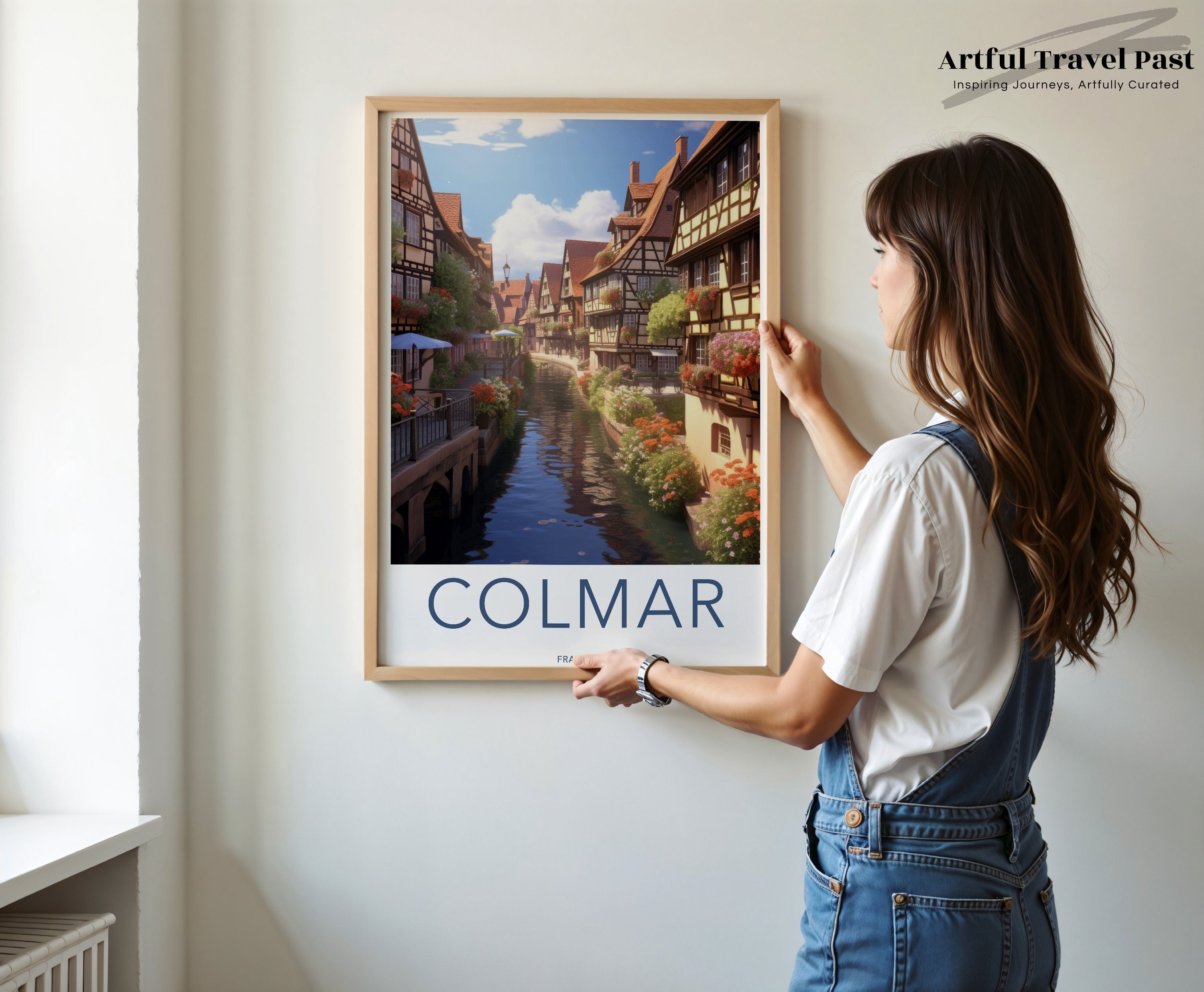 Colmar France Wall Art, Scenic Canal View Print, Historic European Village Decor, Charming Streets and Architecture Poster