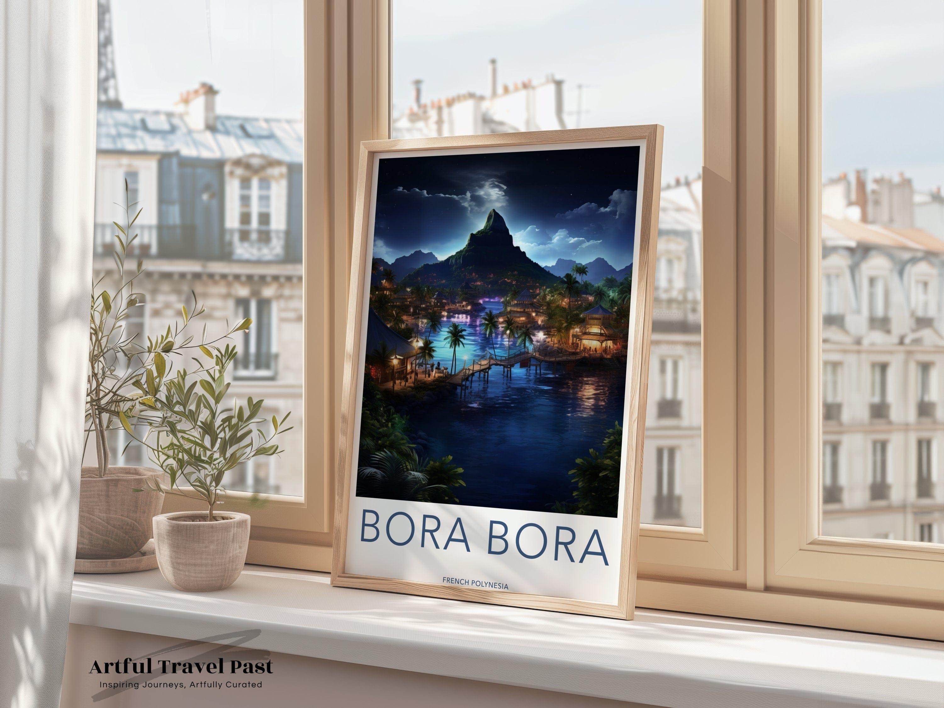 Wall Art Bora Bora Poster | French Polynesia Art | South Pacific Decor