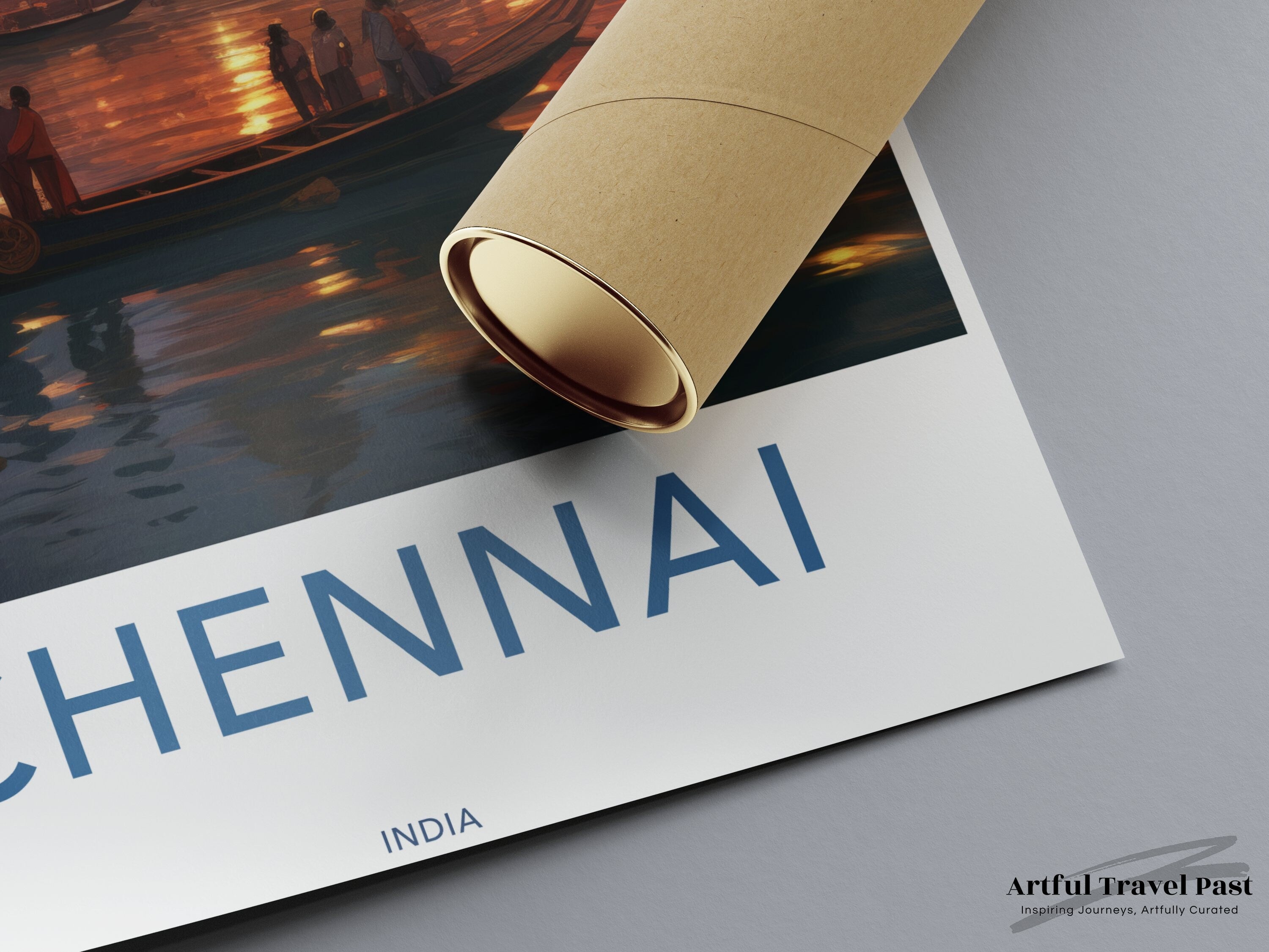 Chennai Wall Art Print, India Travel Poster, Historic Cityscape, Architectural Wonders Print, Cultural Landmarks Decor, Waterways View