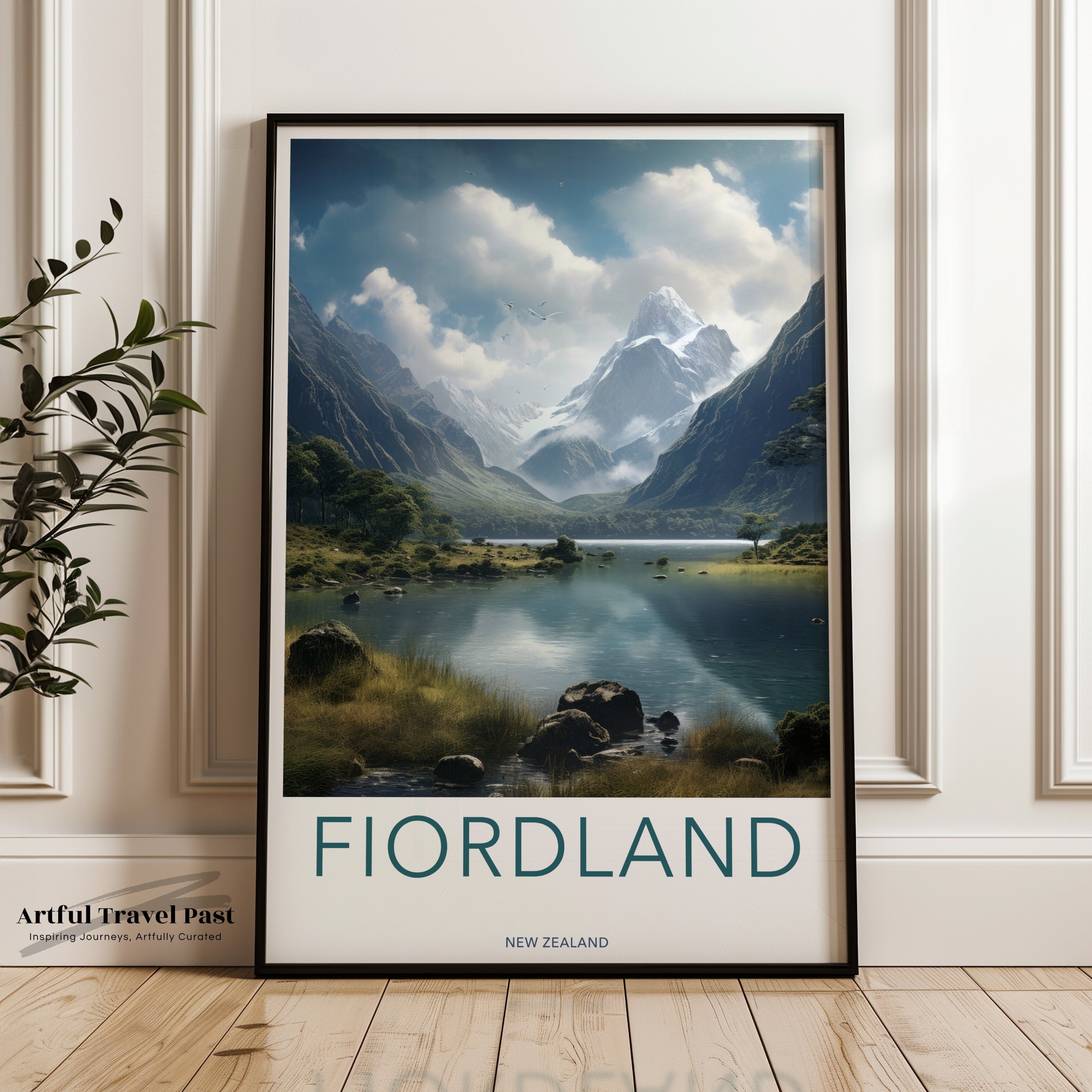 Fiordland New Zealand Wall Art, Scenic Landscape Print, Mountain Lake Poster, Nature Photography, Home Decor, Travel Gift