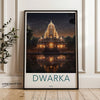 Dwarka Temple Wall Art, Spiritual Architecture Poster, Ancient Historical Landmark Print, Cultural Travel Decor, India Heritage Illustration