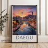 Daegu Poster, South Korea Wall Art, Cityscape Print, Modern Art Decor, Urban Skyline Artwork, Daegu Wall Decor, Travel Poster, Home Decor