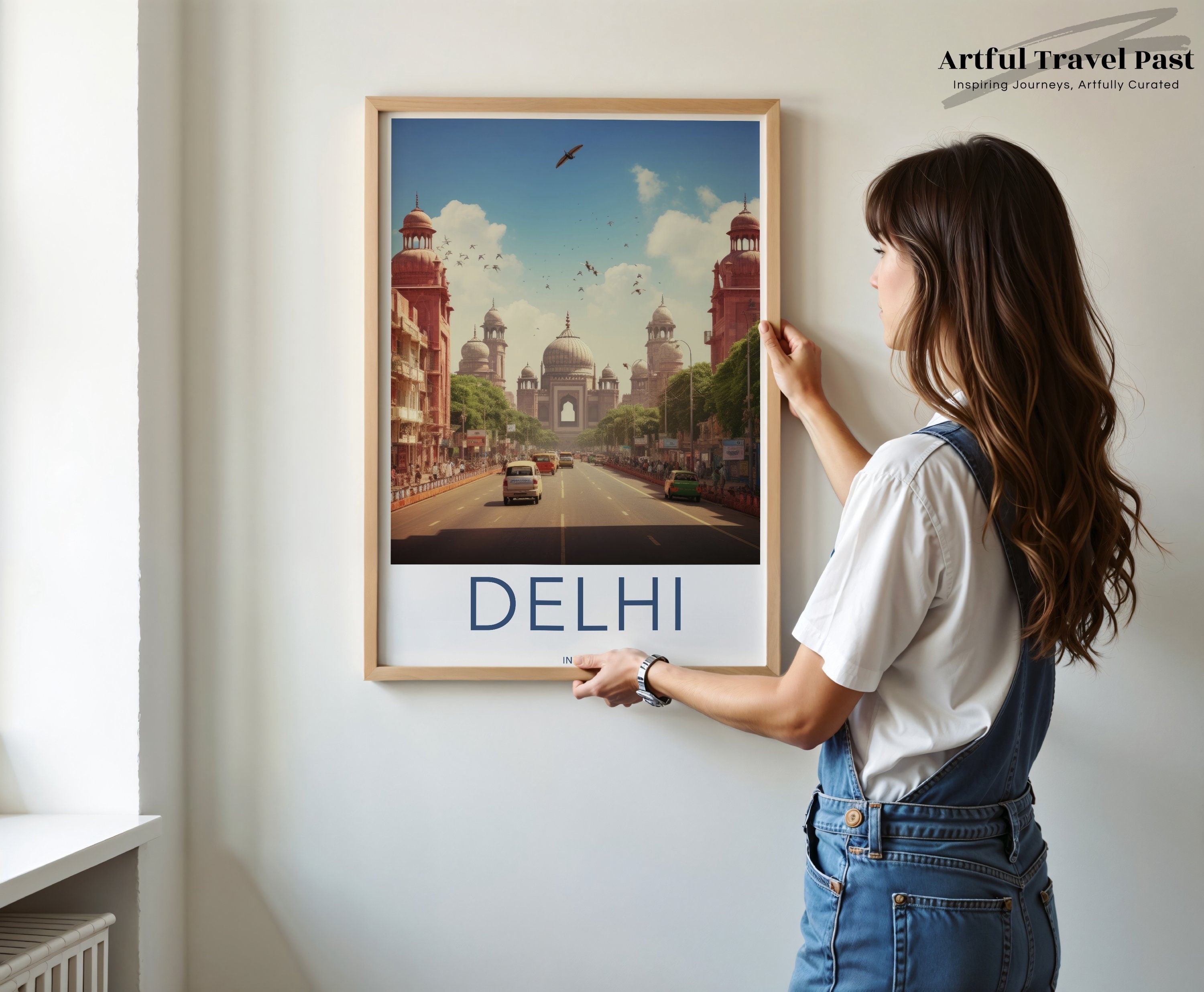 Delhi Wall Art Print, Historical Indian Landmark, Cultural Landscape Poster, Architectural Wonders, Indian Cityscape Wall Decor