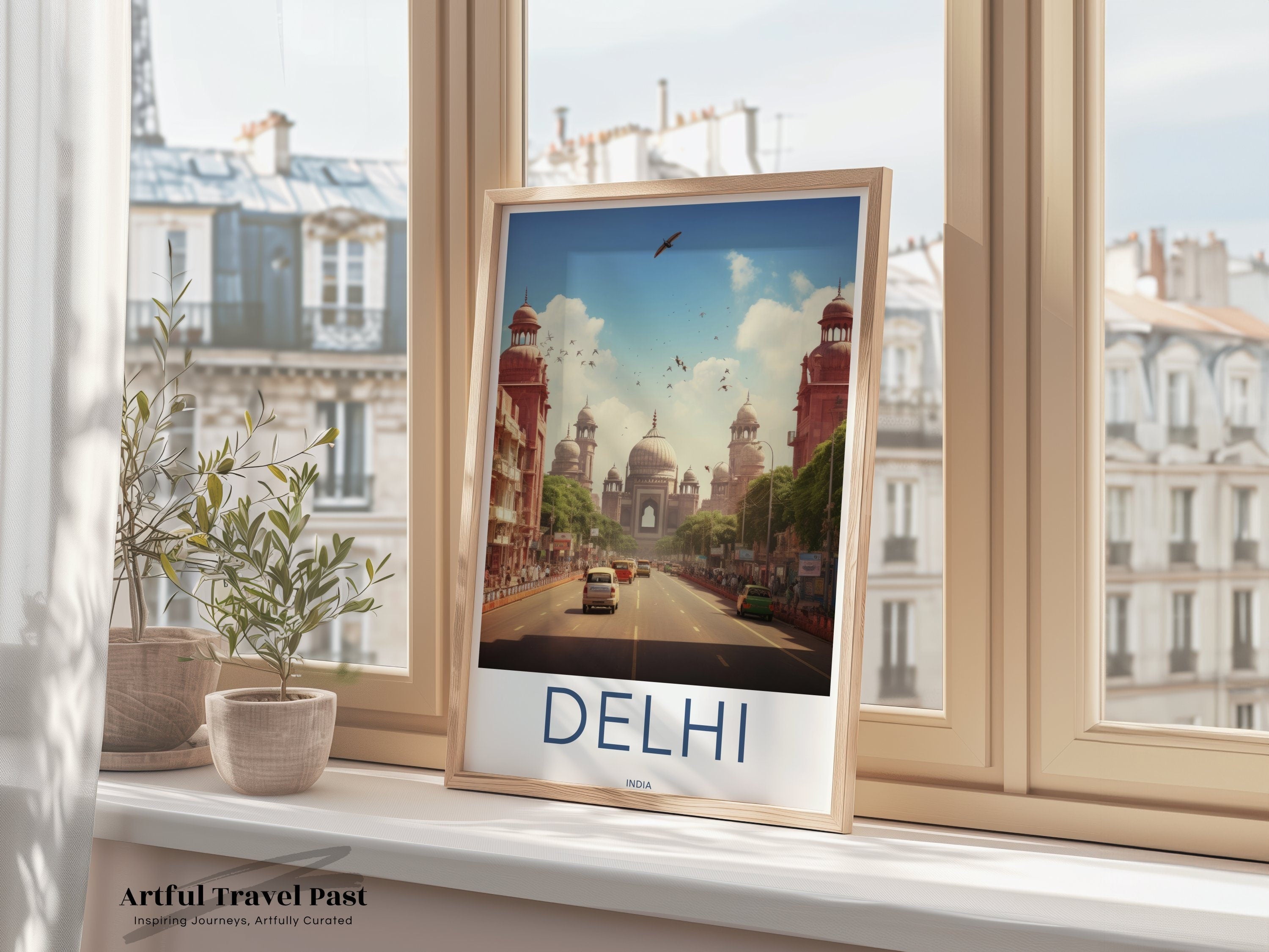 Delhi Wall Art Print, Historical Indian Landmark, Cultural Landscape Poster, Architectural Wonders, Indian Cityscape Wall Decor