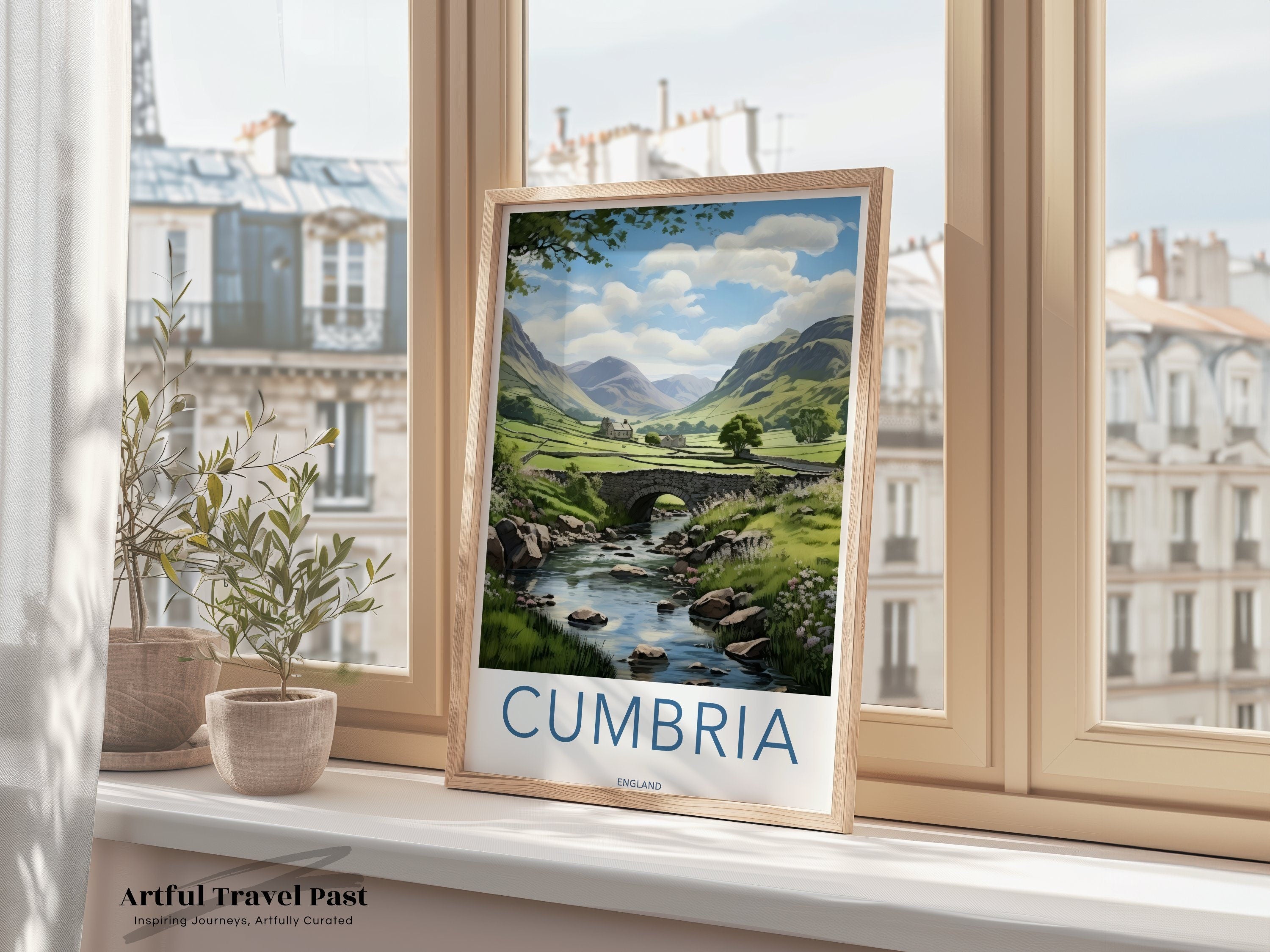 Cumbria England Wall Art, Scenic Nature Landscape Poster, Countryside Decor, Historic Location Art, British Countryside Print