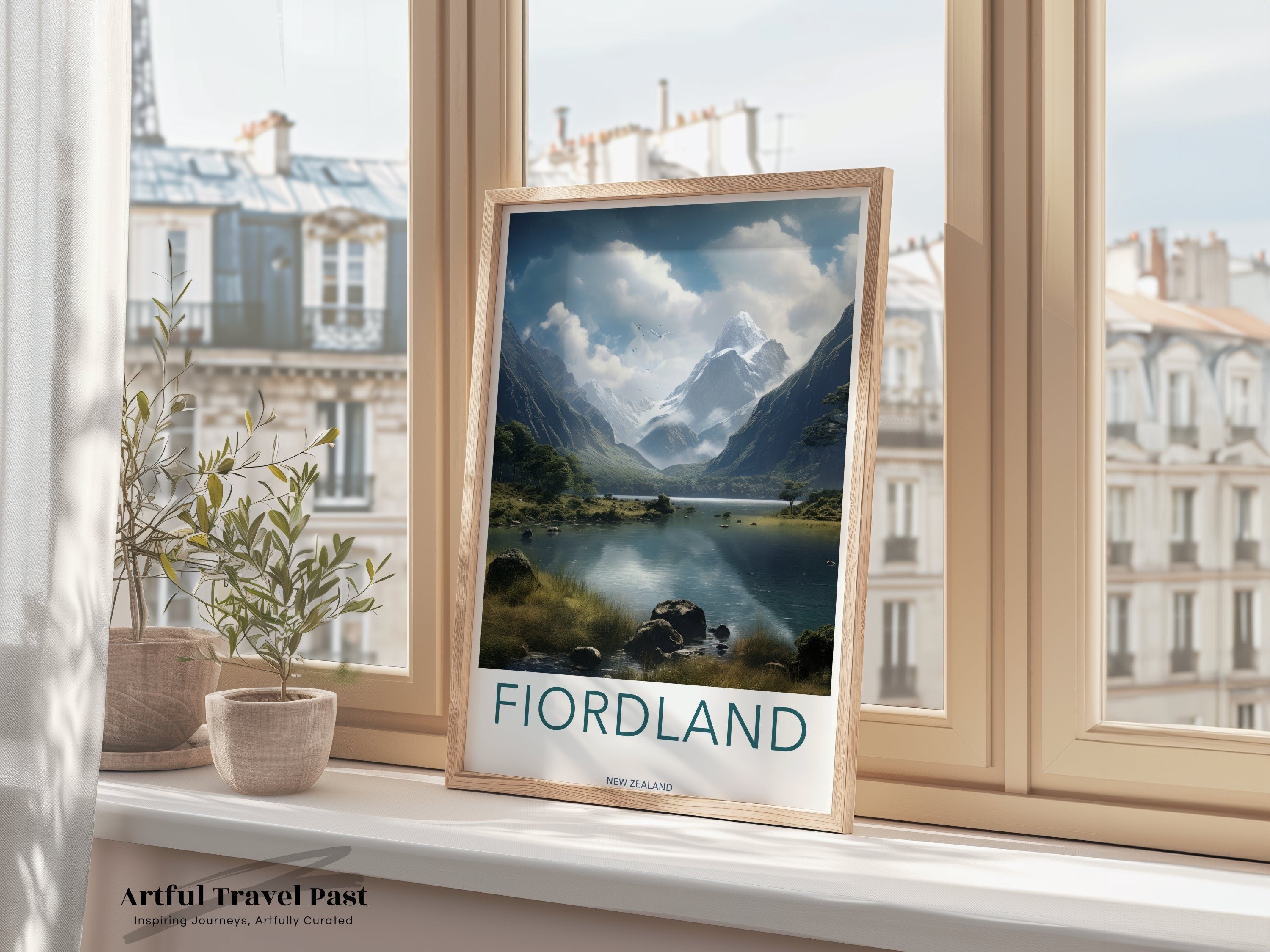 Fiordland New Zealand Wall Art, Scenic Landscape Print, Mountain Lake Poster, Nature Photography, Home Decor, Travel Gift