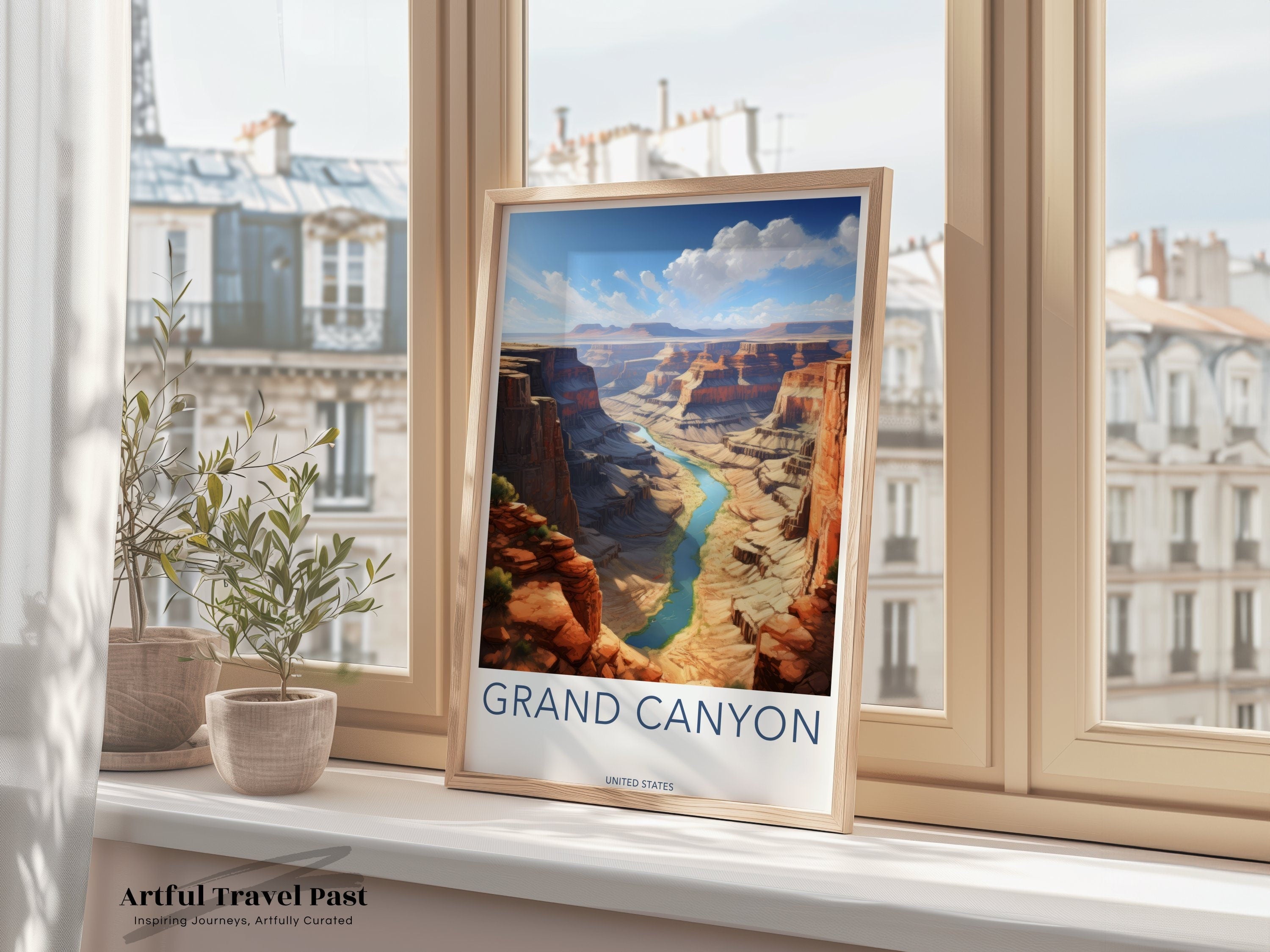 Grand Canyon Wall Art Print, Stunning Landscape Poster, Beautiful US Nature Scene, Perfect Home Decor, Travel Art Gift