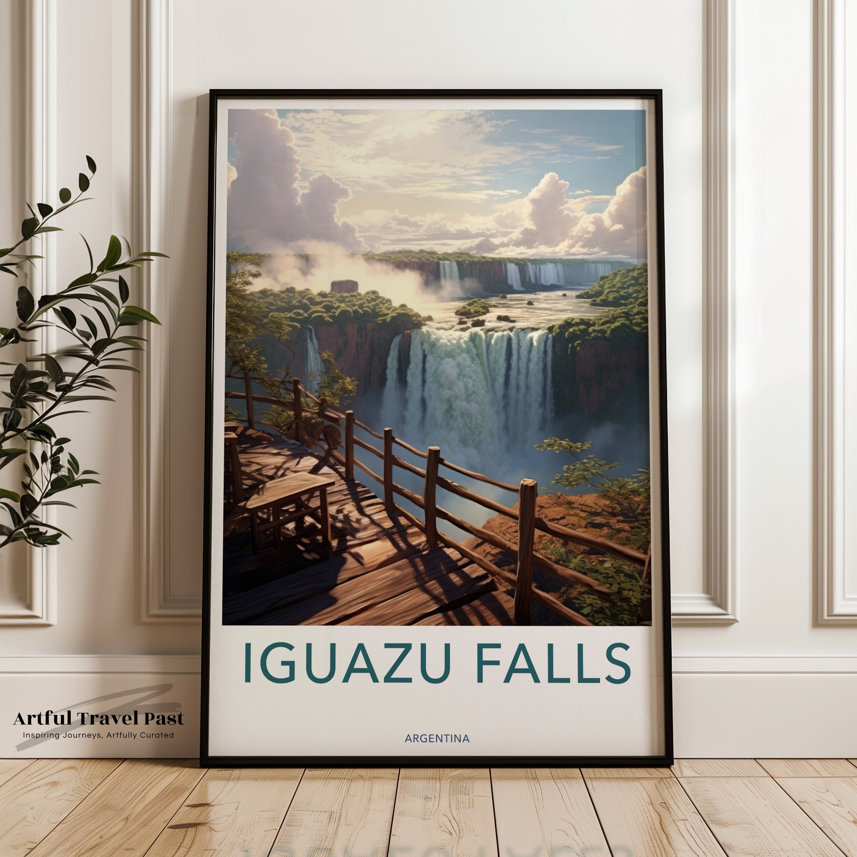 Iguazu Falls Wall Art, Scenic Landscape Print, Nature Lover's Decor, Waterfall Poster, Argentina Travel Souvenir, Wall Decor Gift