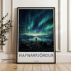 Hafnarfjörður Northern Lights Wall Art, Stunning Icelandic Landscape Print, Aurora Borealis Photography, Scenic Night Sky Poster