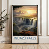 Iguazú Falls Poster, Paraguay Wall Art, Natural Wonder Print, Scenic Waterfall Decor, Travel Destination Art Print, Landscape Artwork