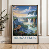 Iguazu Falls Argentina Wall Art, Scenic Waterfall Poster, Nature Landscape Print, Travel Destination Decor, South American Artwork