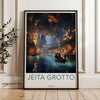 Jeita Grotto Wall Art, Lebanon Cave Print, Scenic Nature Decor, Ethereal Cave Photography, Unique Travel Poster, Arabian Art