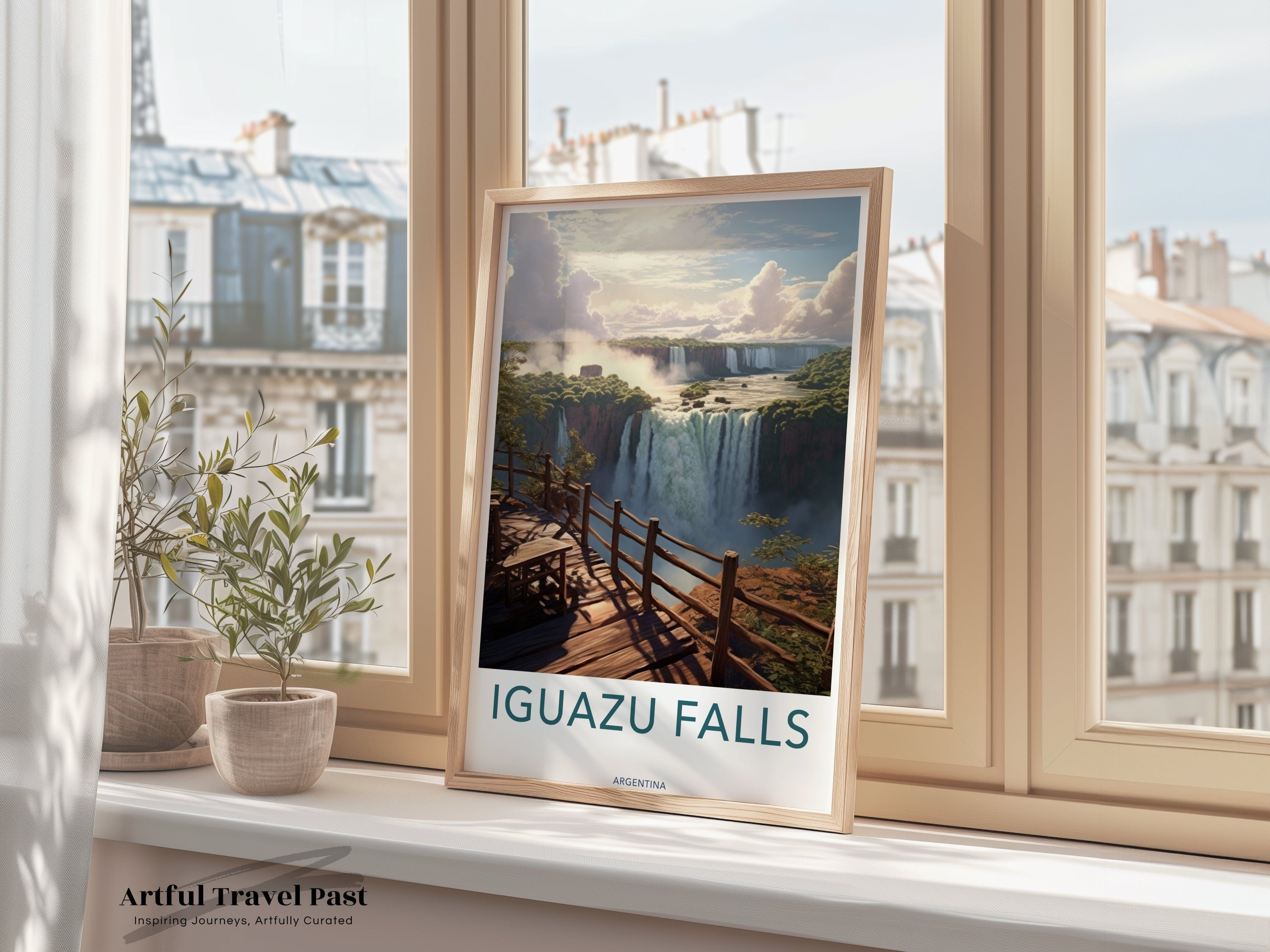 Iguazu Falls Wall Art, Scenic Landscape Print, Nature Lover's Decor, Waterfall Poster, Argentina Travel Souvenir, Wall Decor Gift