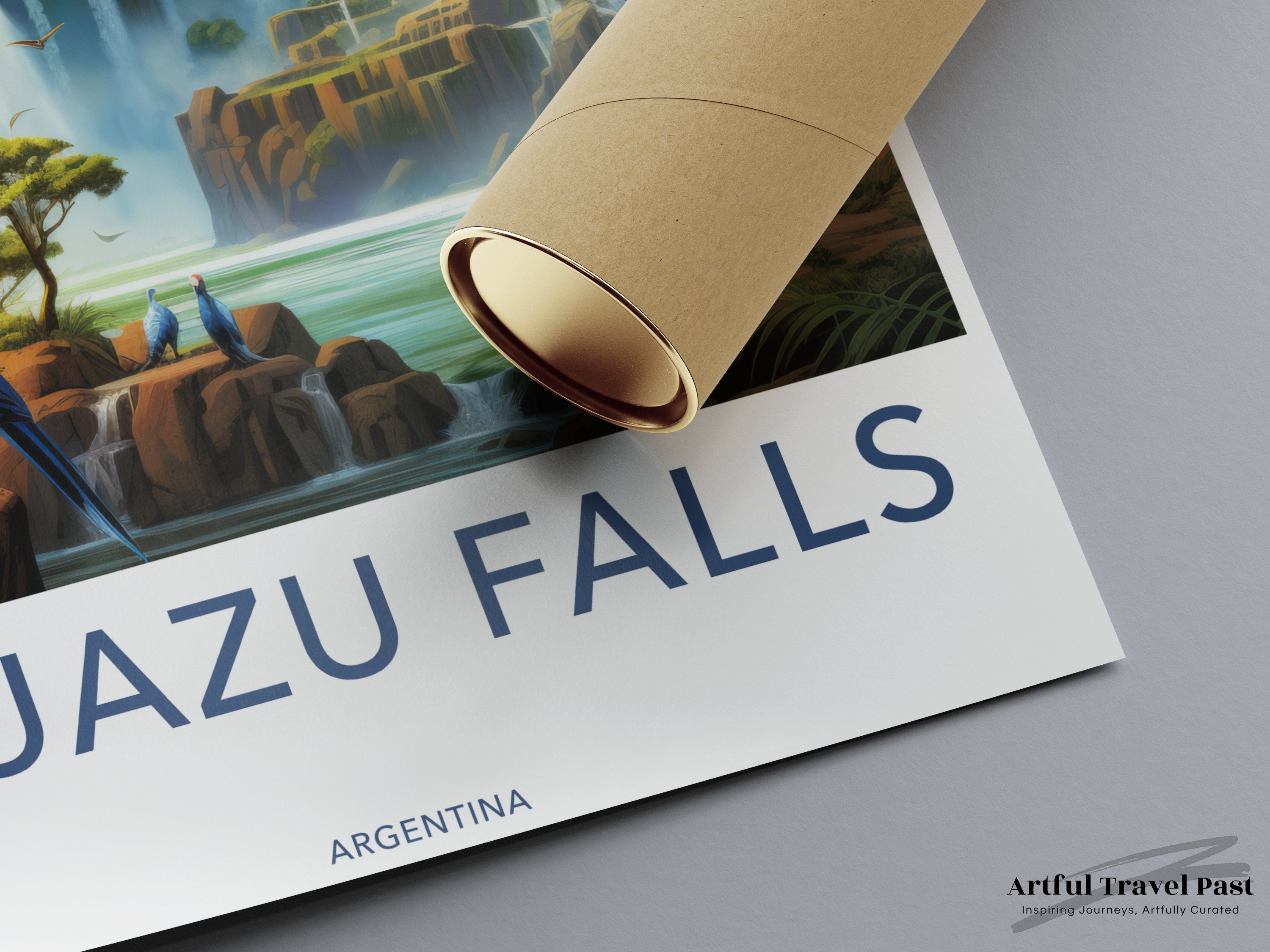 Iguazu Falls Wall Art, Argentina Poster, Waterfall Scenic Print, Nature Landscape Decor, Travel Destination Artwork Print