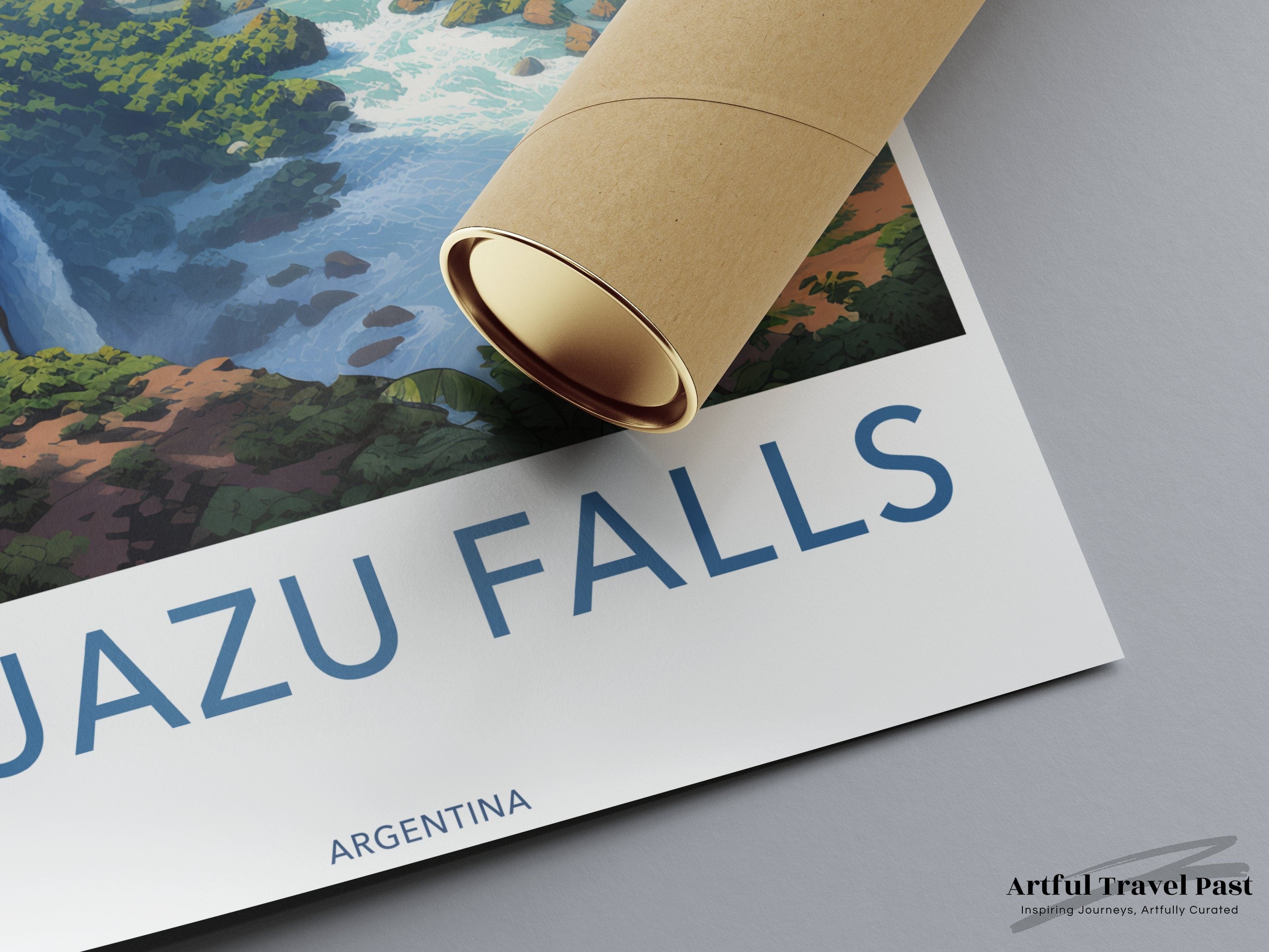 Iguazu Falls Argentina Wall Art, Scenic Waterfall Poster, Nature Landscape Print, Travel Destination Decor, South American Artwork