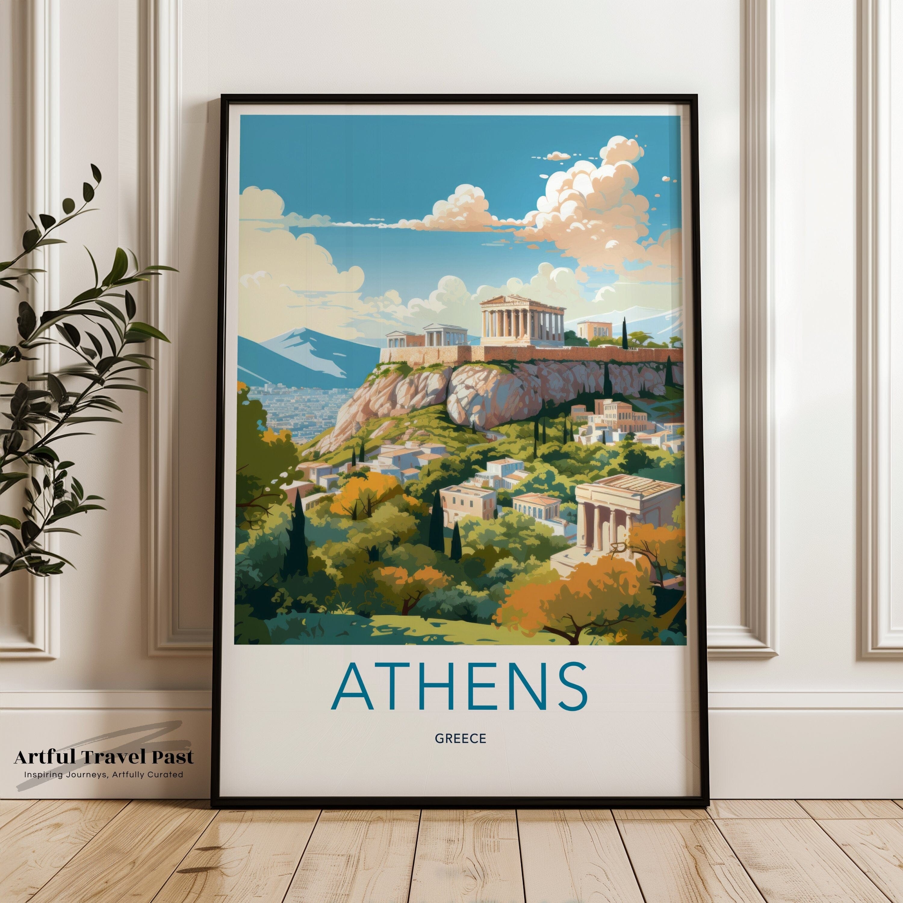 Wall Art Athens Poster | Greece Wall Art | Europe Decor