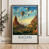 Wall Art Bagan Poster | Myanmar Wall Art | Asia Decor