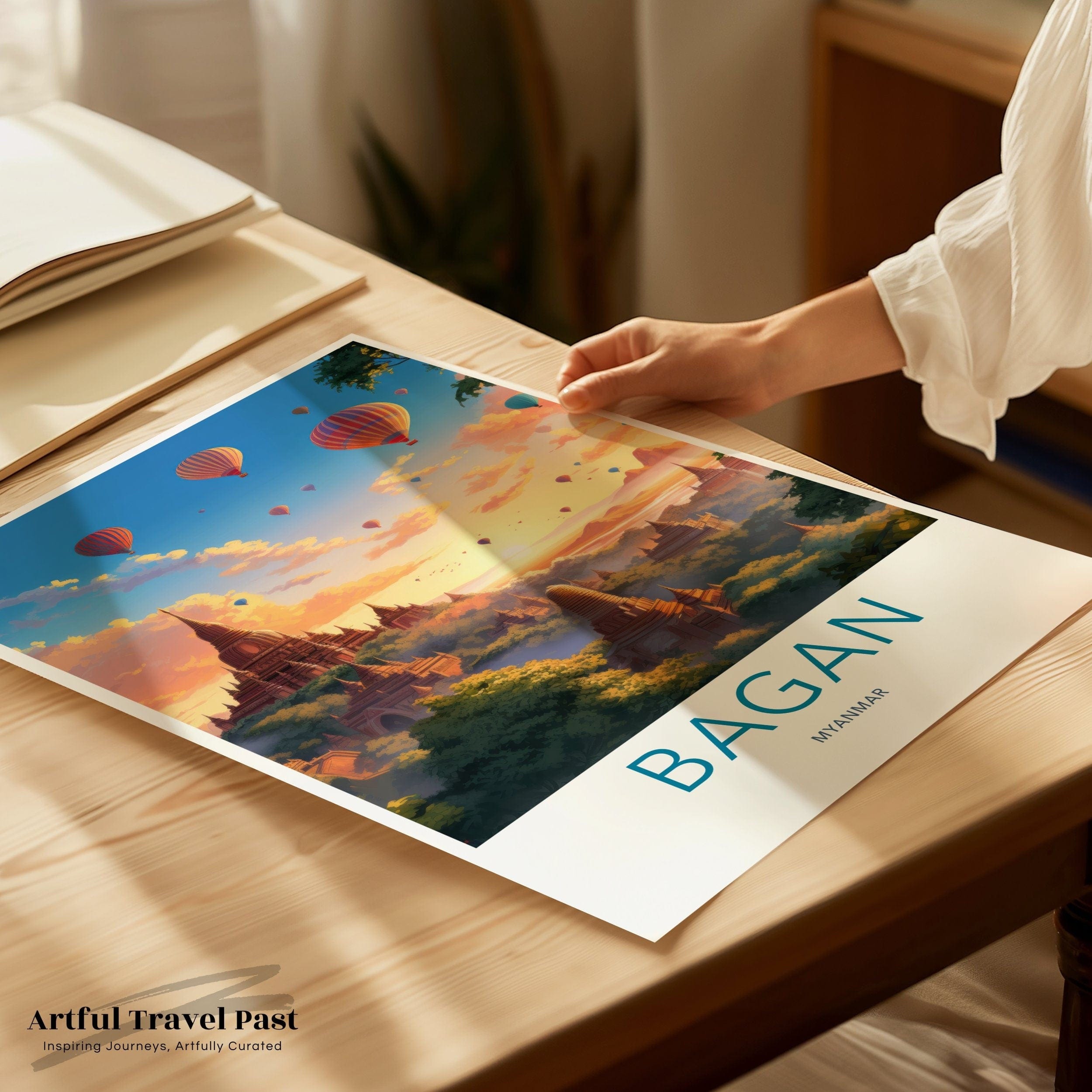 Wall Art Bagan Poster | Myanmar Wall Art | Asia Decor