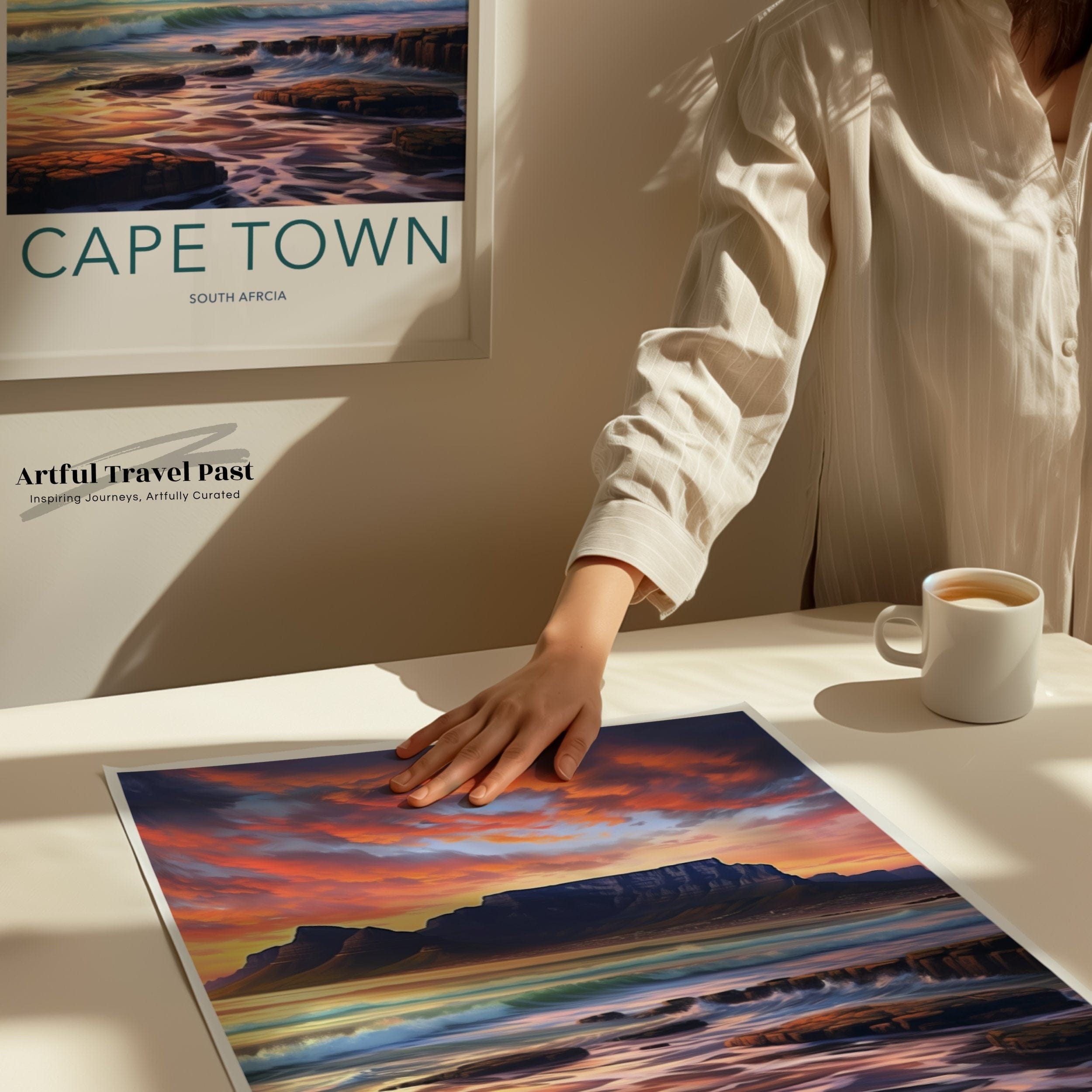 Wall Art Cape Town Poster | Scenic Sunset | South Africa Wall Art