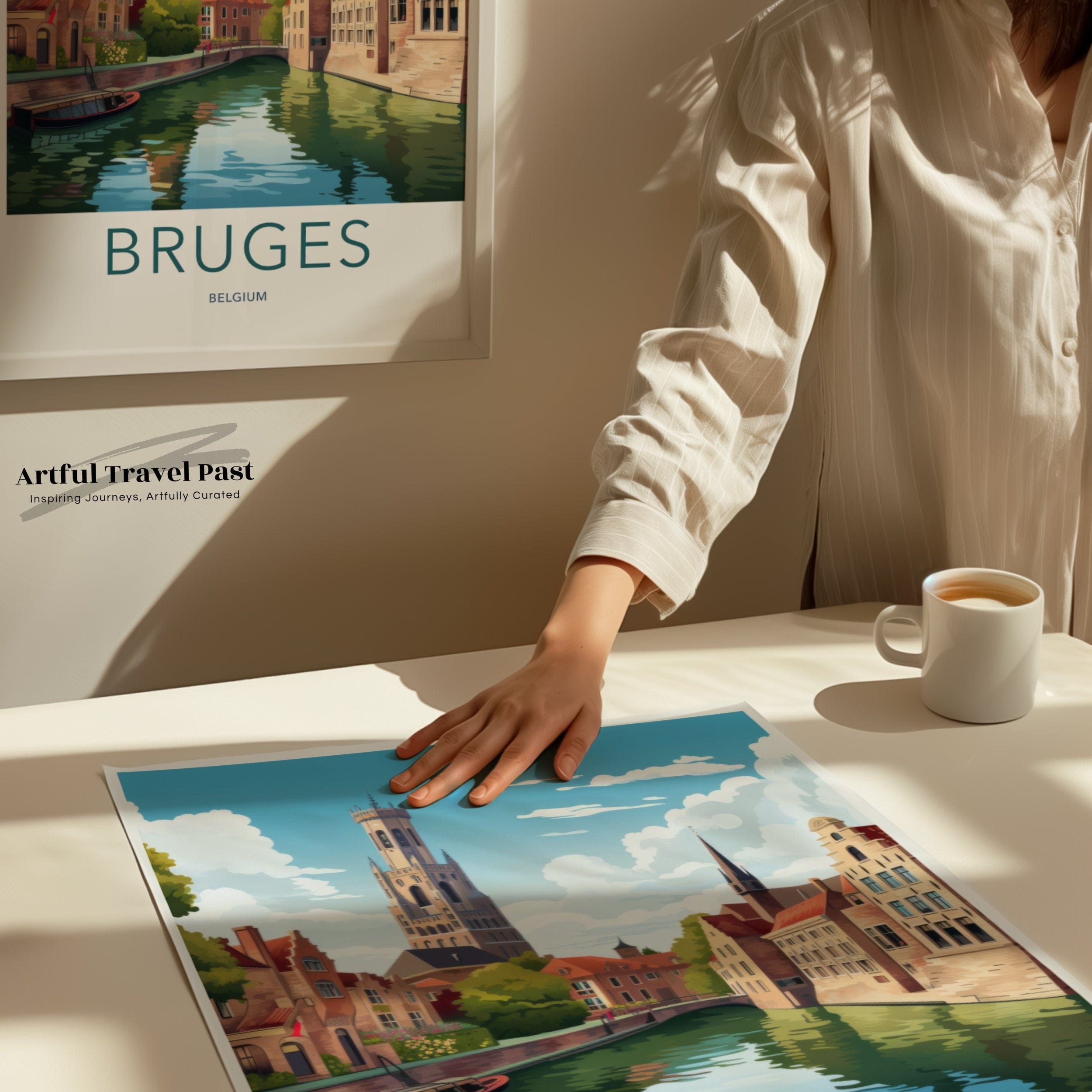 Wall Art Bruges Poster | Belgium Wall Art | Europe Decor