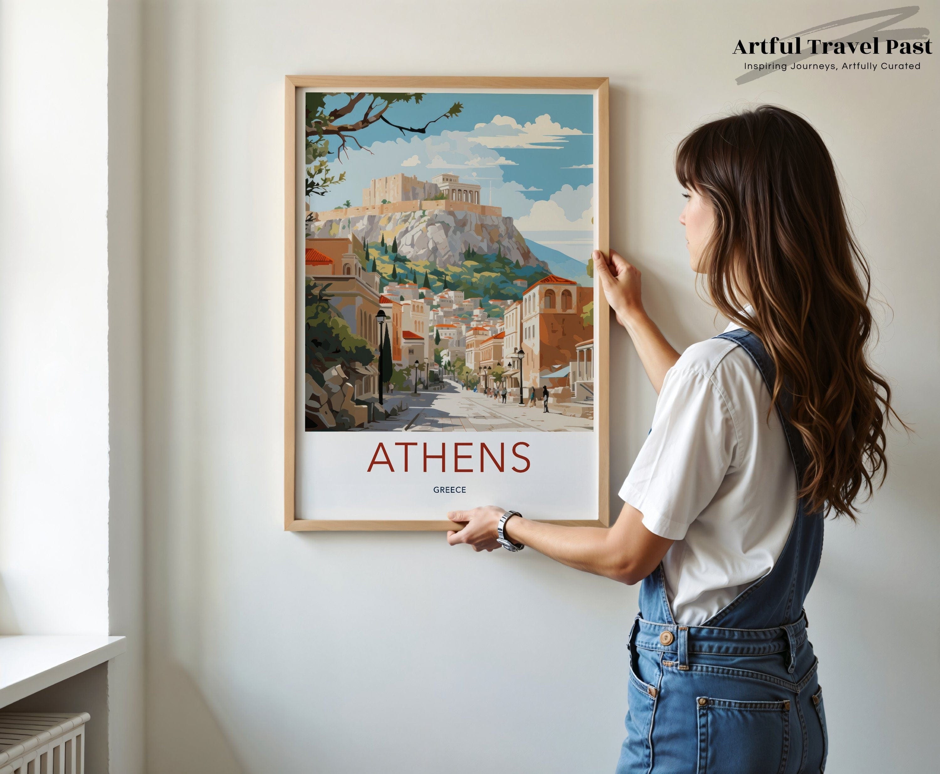 Wall Art Athens Poster | Historic Landmarks Print | Greece Wall Art