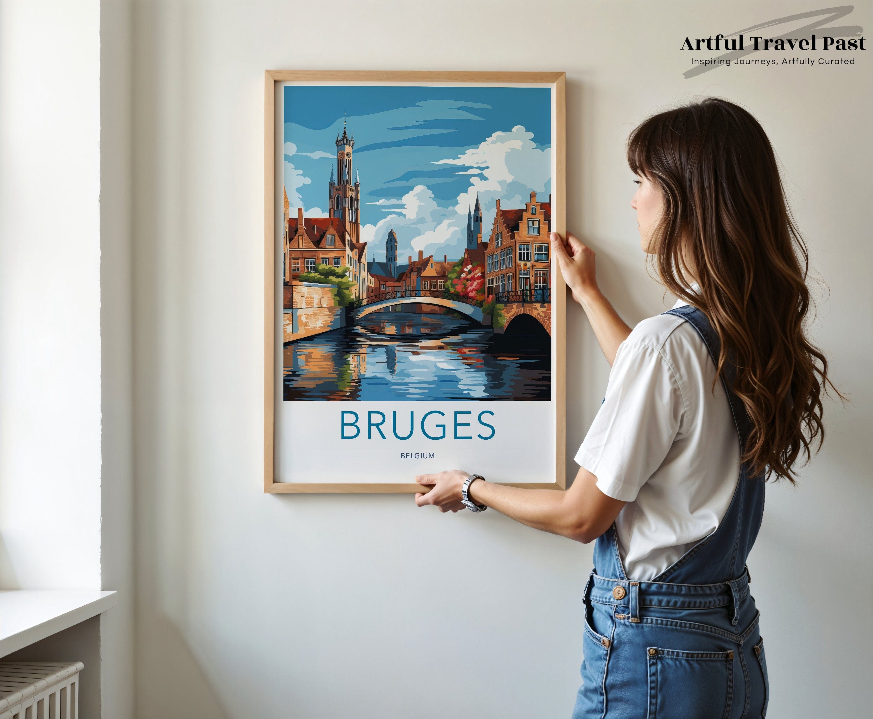 Wall Art Bruges Poster | Belgium Wall Art | Europe Decor