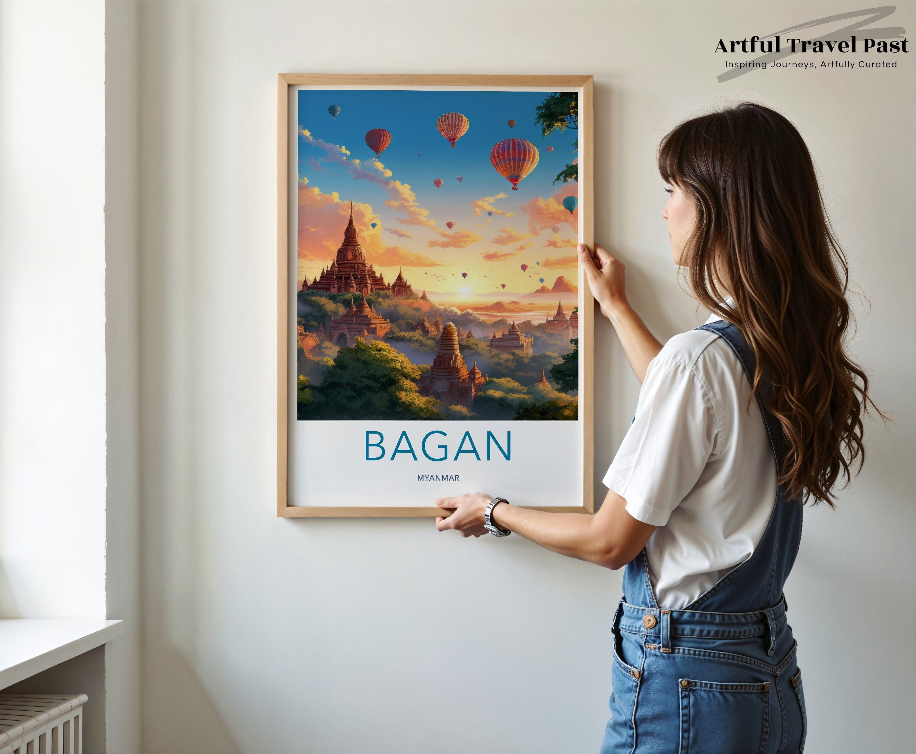 Wall Art Bagan Poster | Myanmar Wall Art | Asia Decor